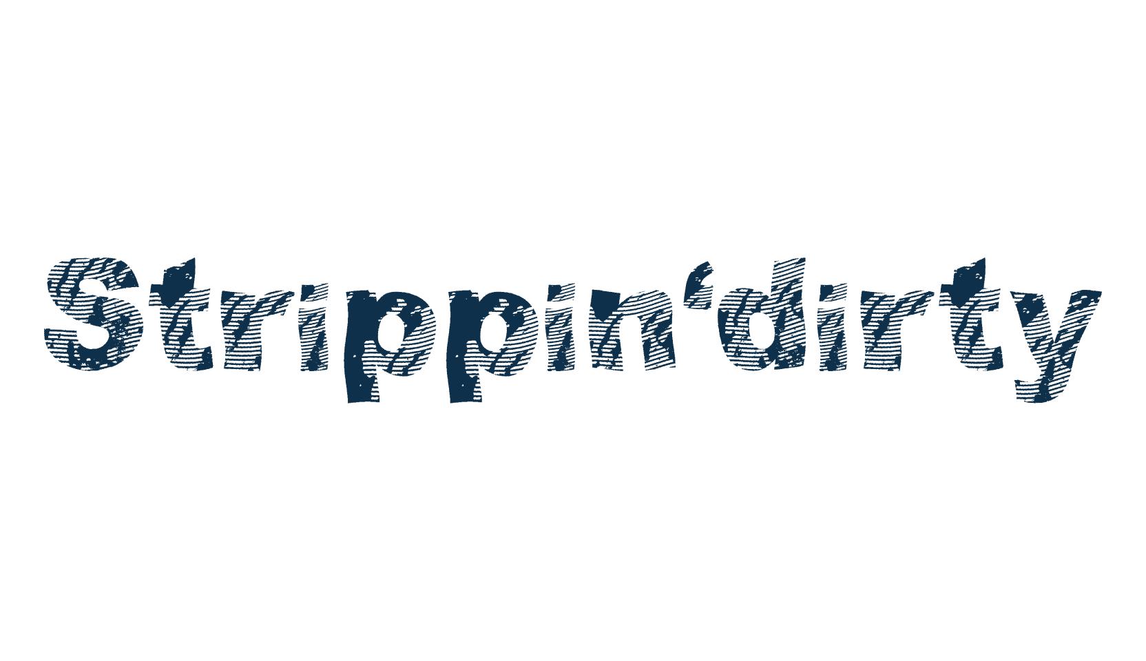 Strippin'dirty, fancy distorted decorative font preview