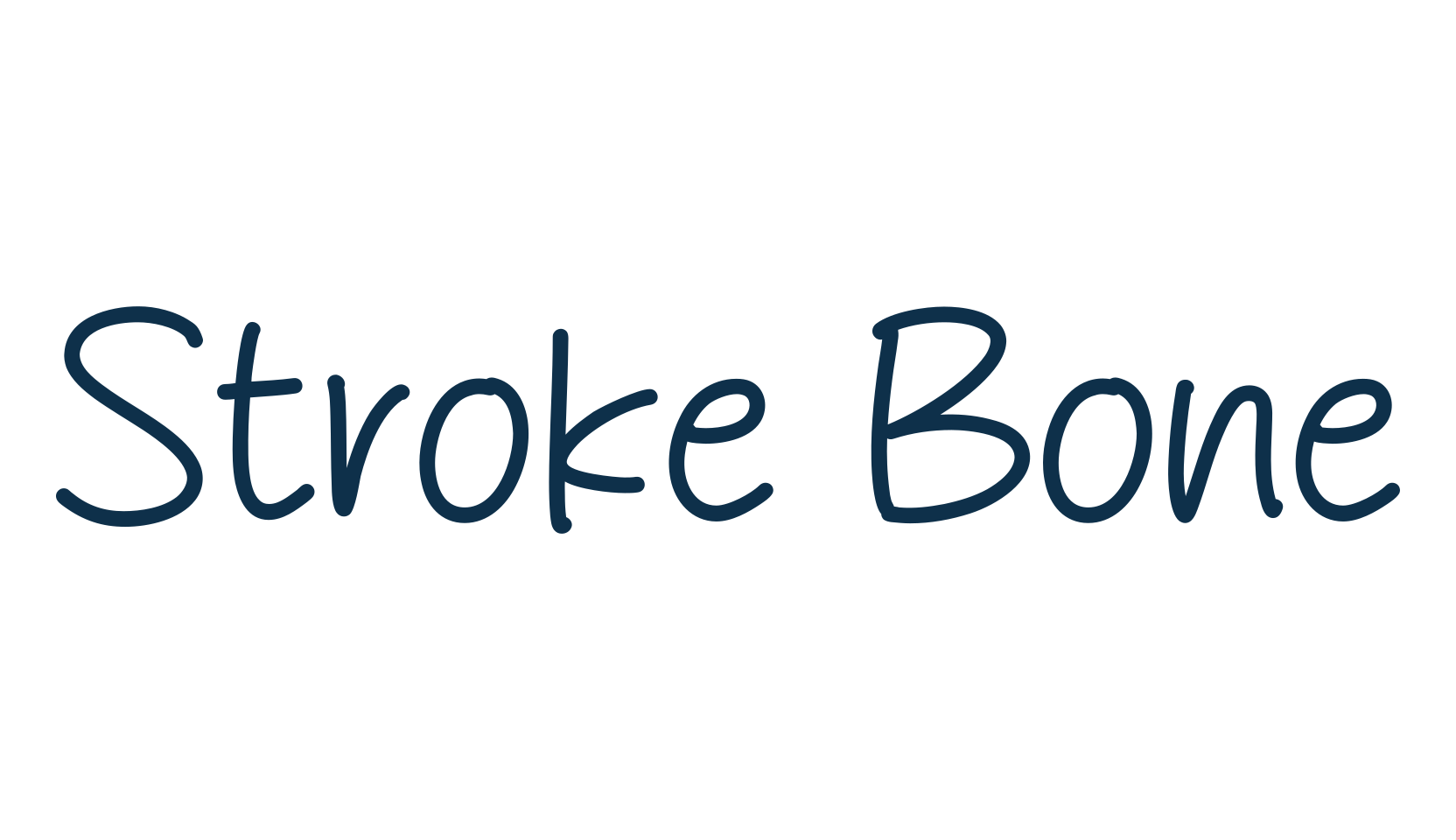 Stroke Bone, handwriting font preview