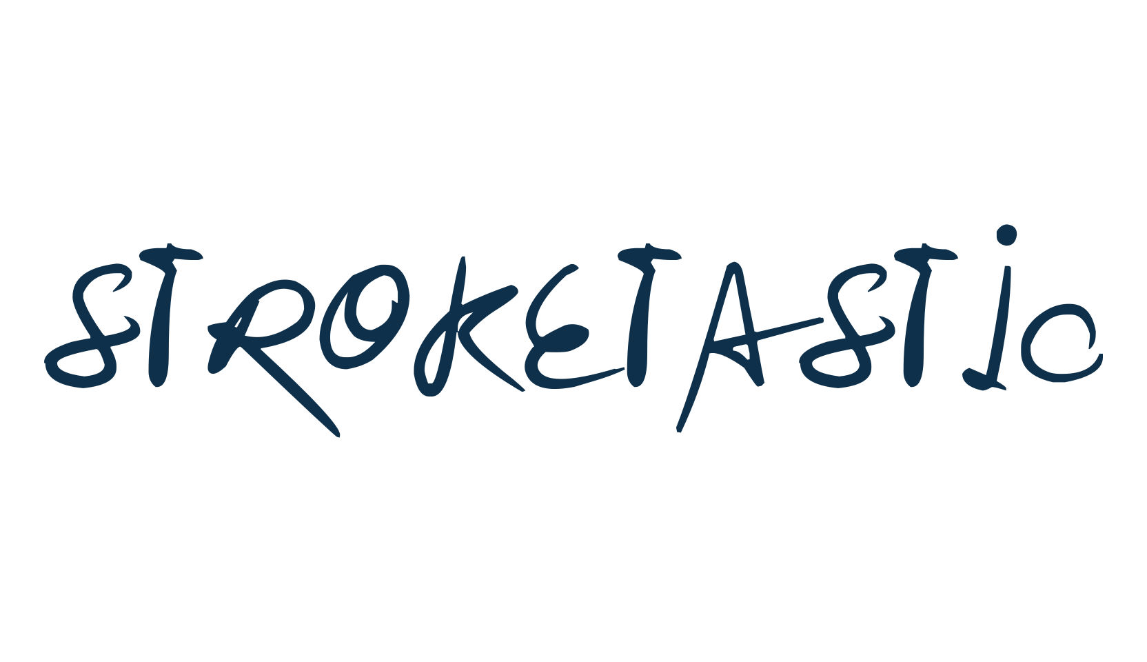 Stroketastic, script handwritten fancy decorative calligraphy font preview