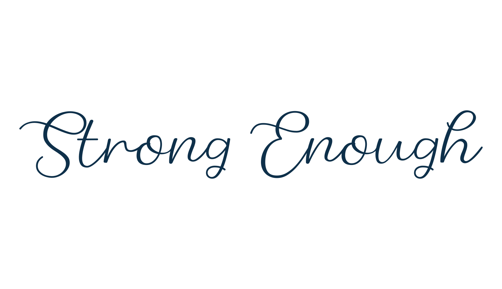 Strong Enough, handwriting font preview