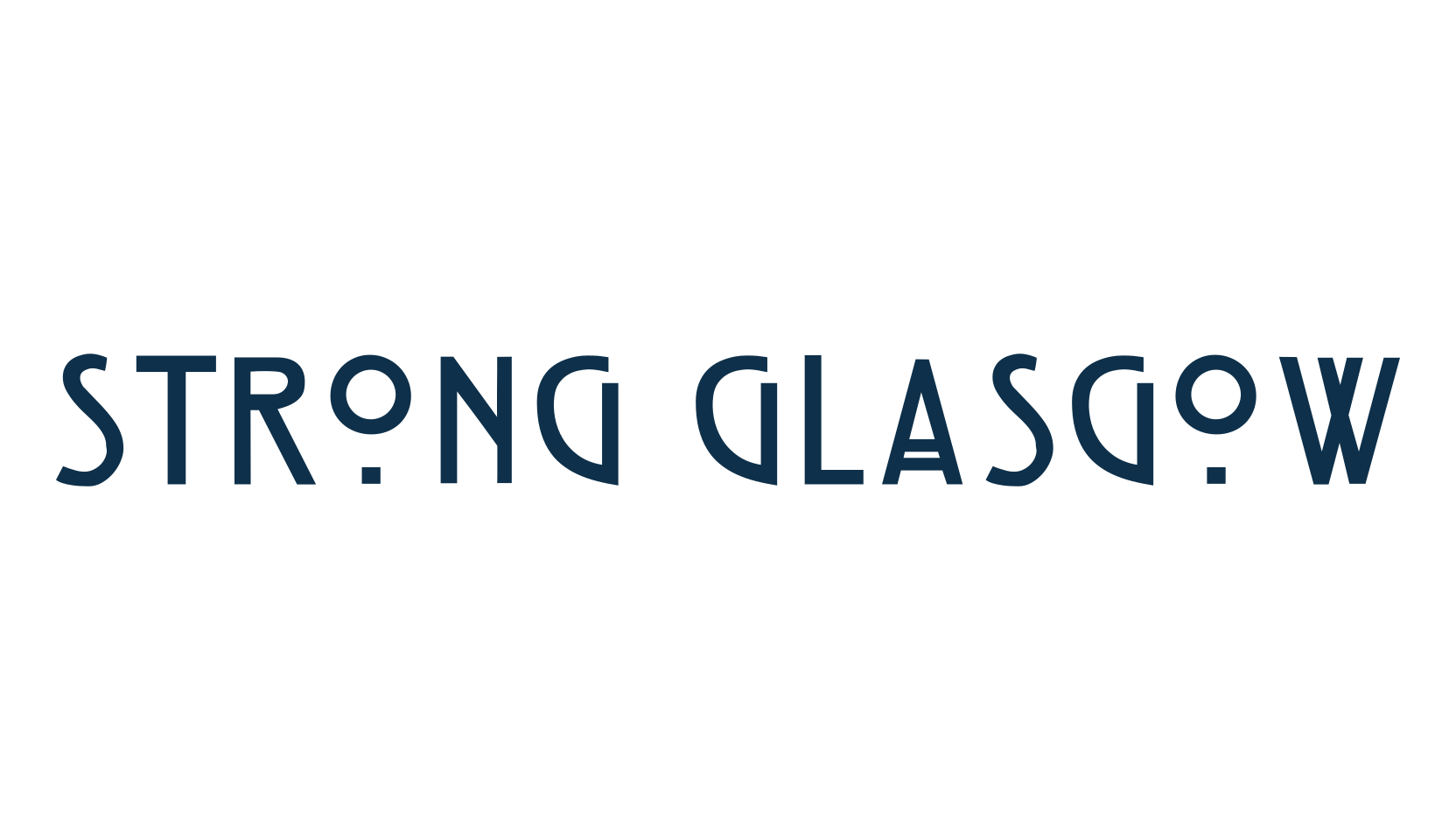 Strong Glasgow, retro font preview