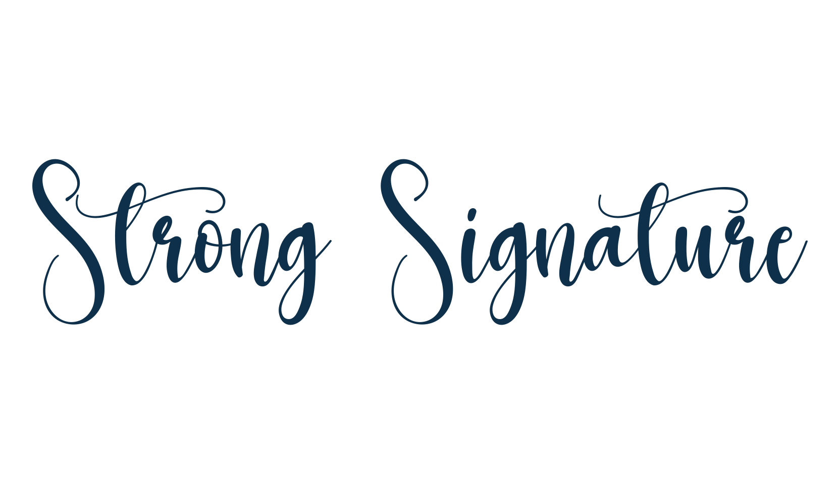 Strong Signature, calligraphy font preview