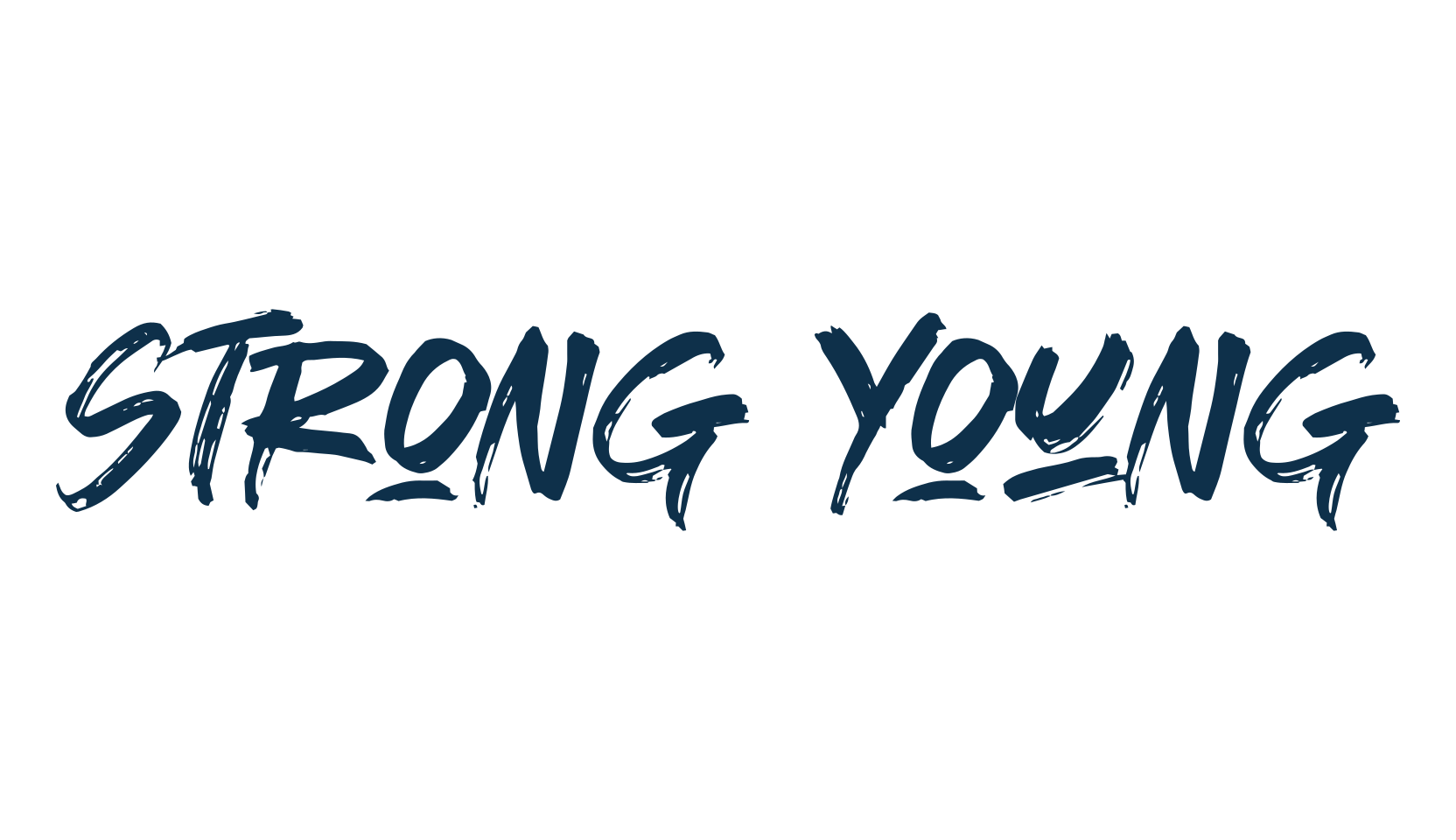 Strong Young, brush font preview