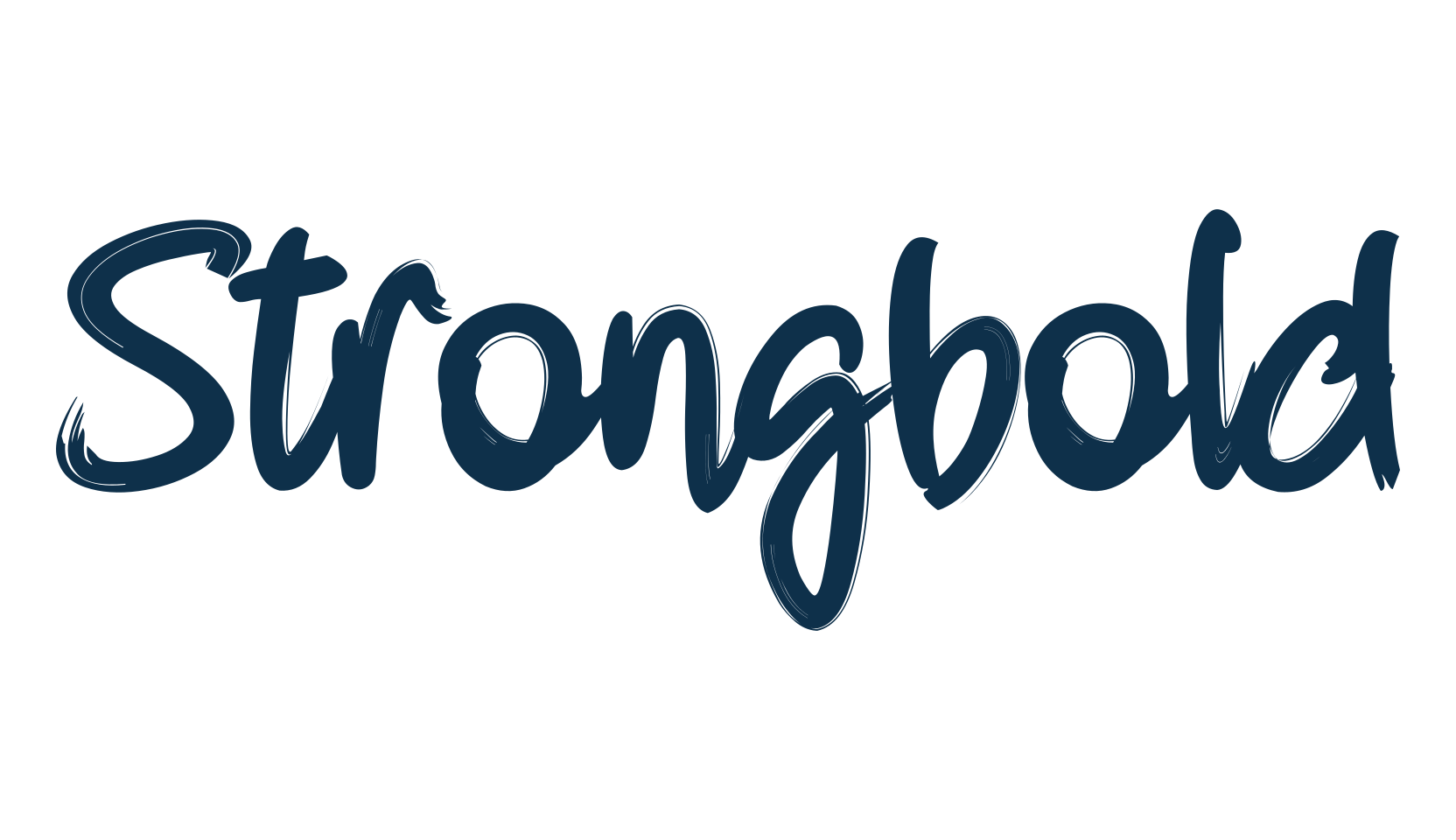 Strongbold, handwriting font preview