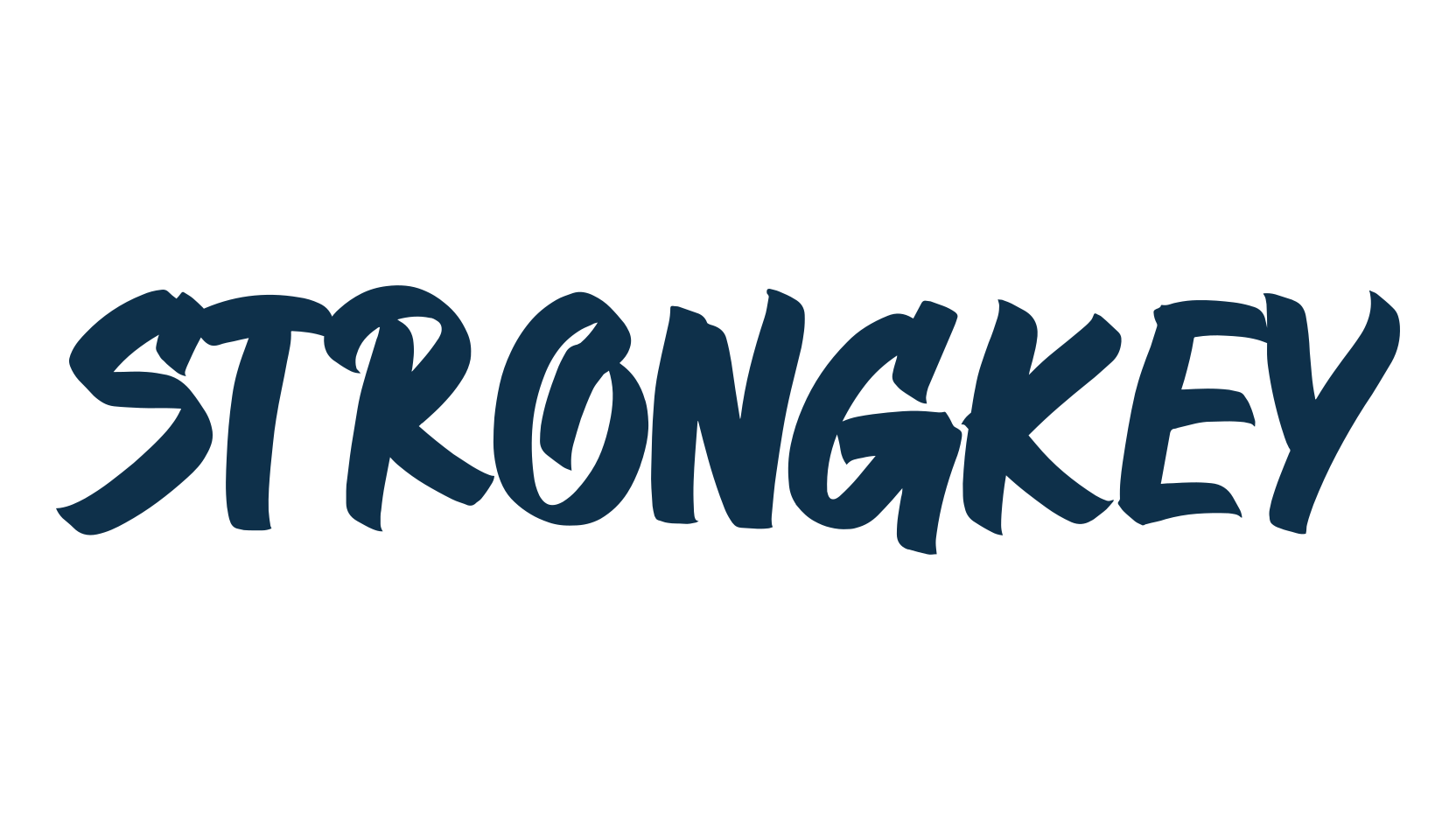 Strongkey, brush font preview