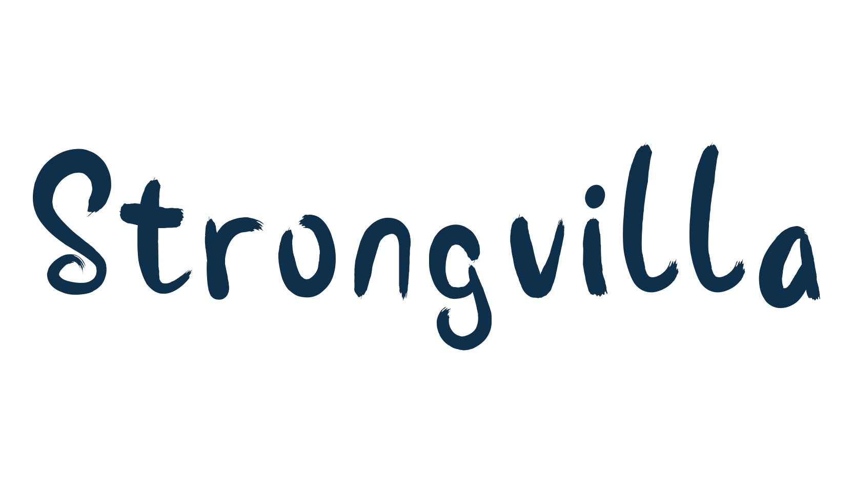 Strongvilla, brush font preview