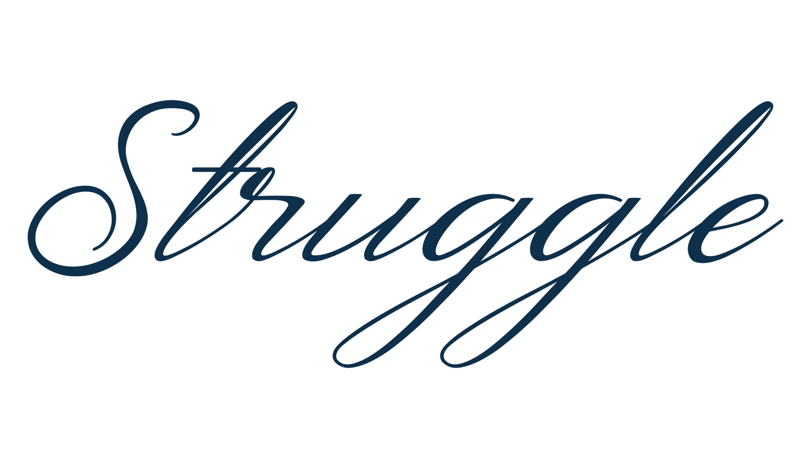 Struggle (struggle-2), calligraphy font preview