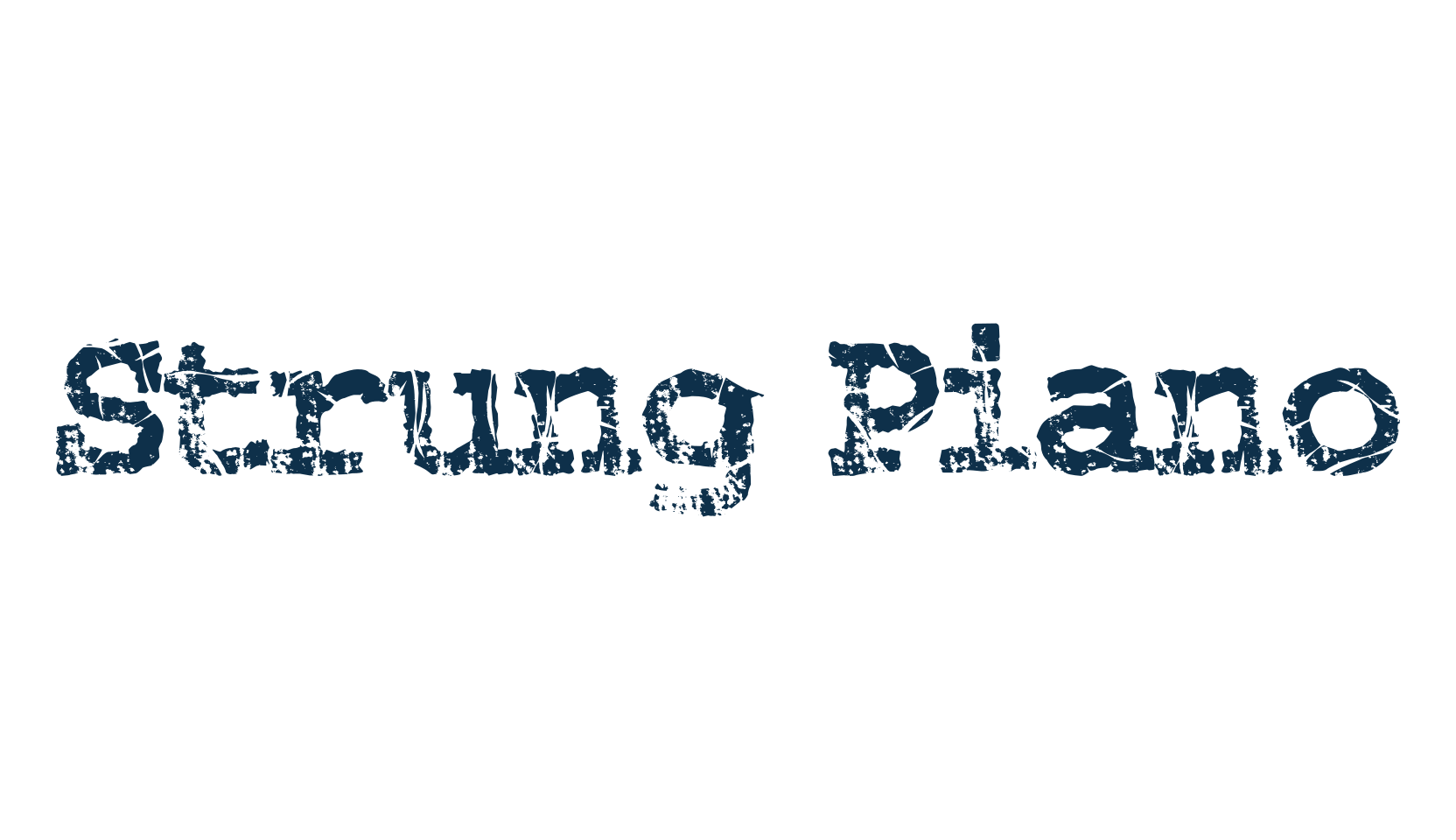 Strung Piano, eroded font preview