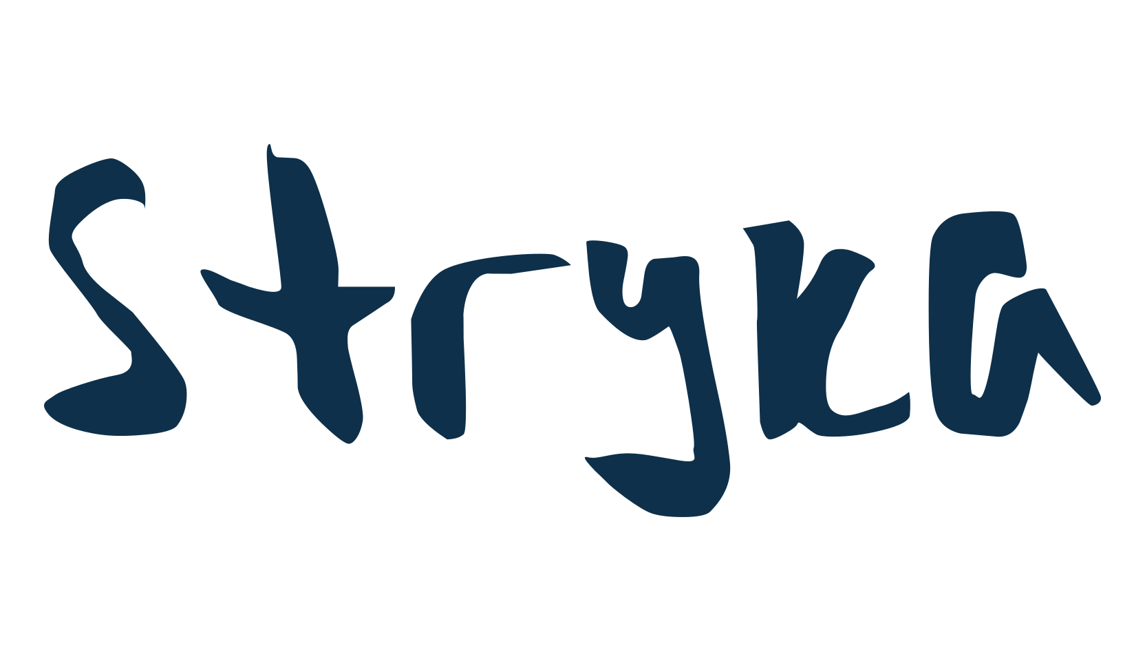 Stryka, script handwritten fancy decorative calligraphy font preview