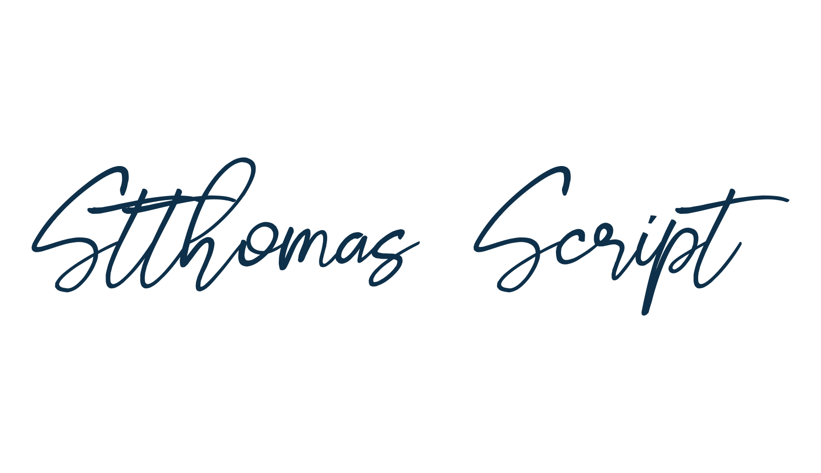 Stthomas Script, handwriting font preview