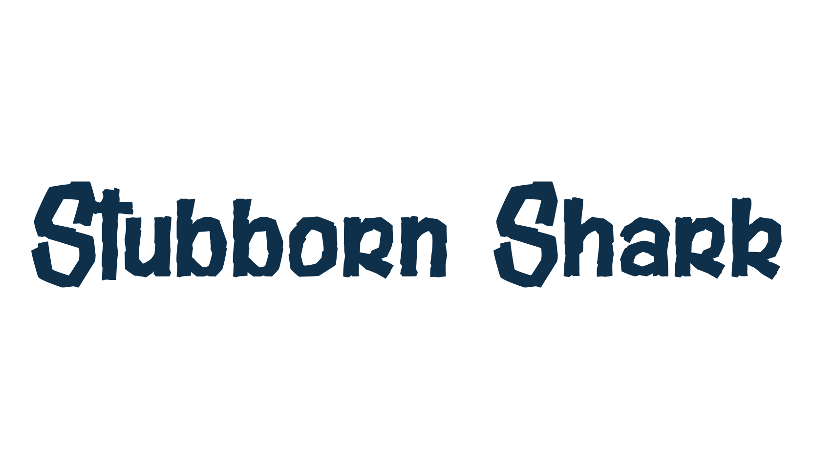 Stubborn Shark, fancy cartoon decorative font preview