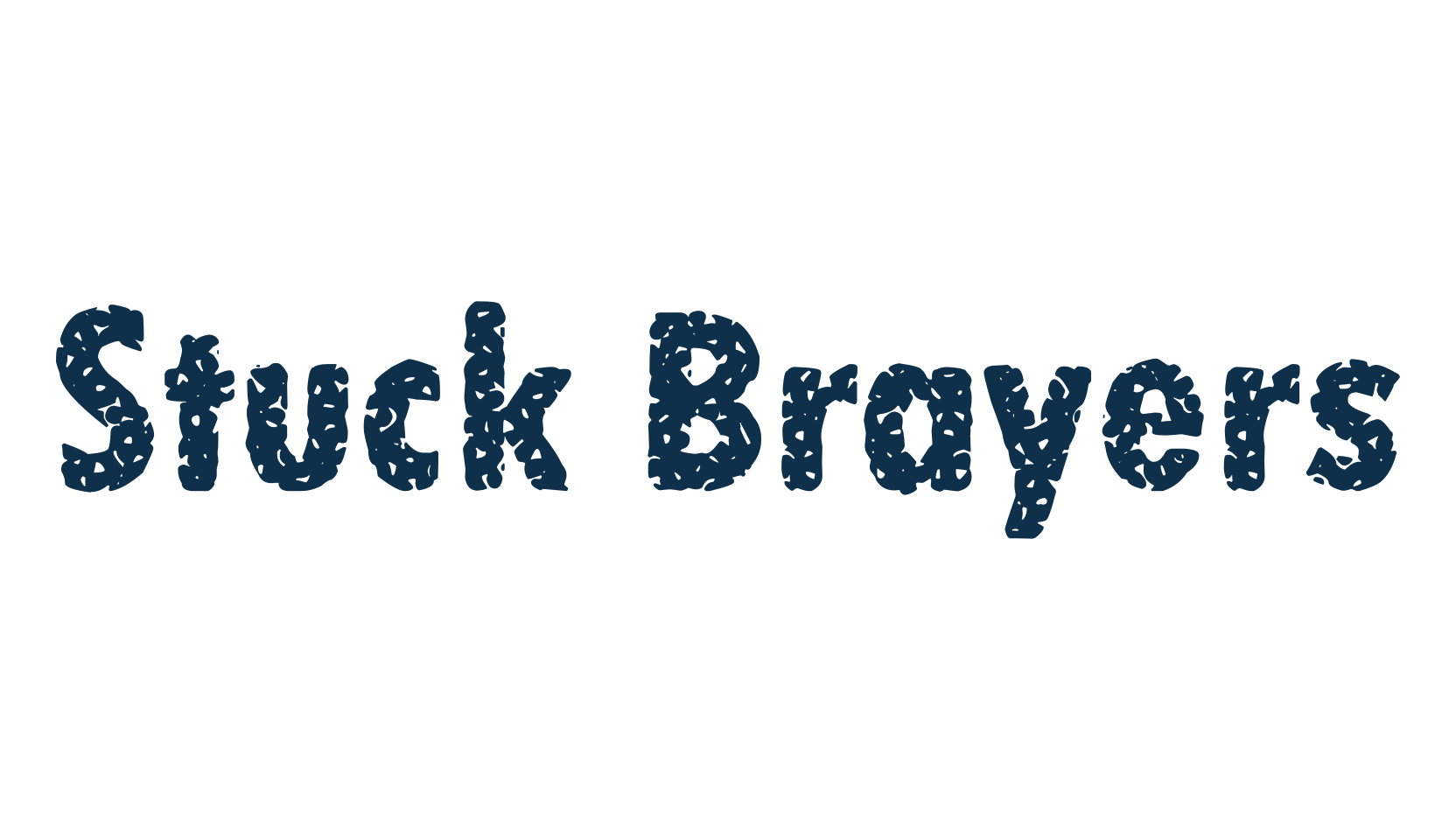 Stuck Brayers, fancy various decorative font preview