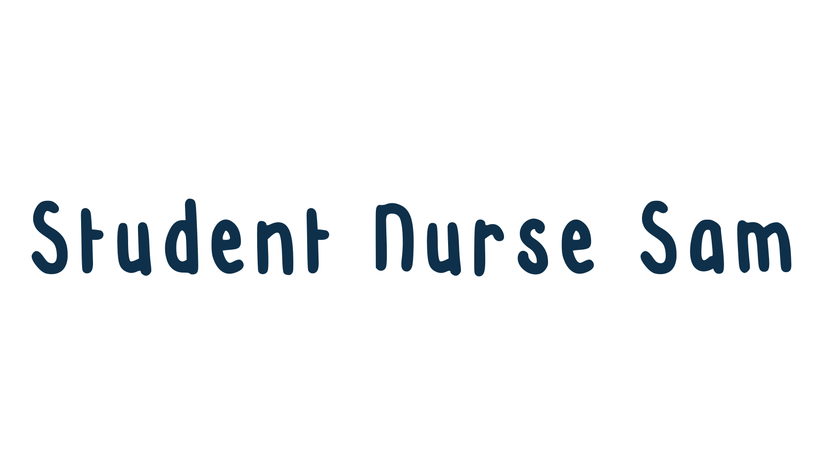 Student Nurse Sam, script handwritten fancy decorative calligraphy font preview