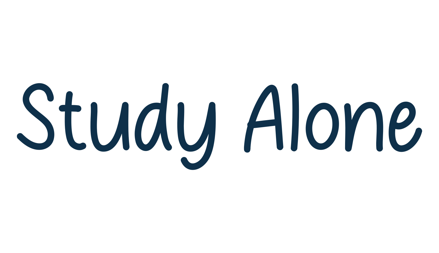 Study Alone, handwriting font preview