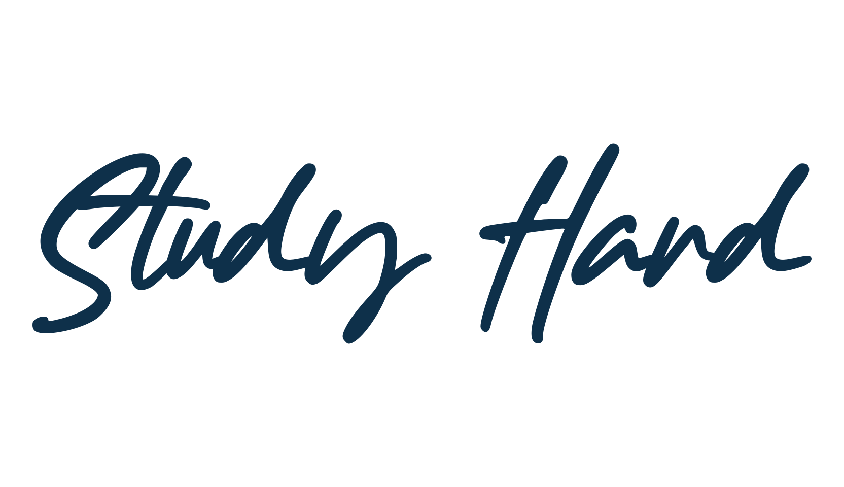 Study Hard, script handwritten fancy decorative calligraphy font preview