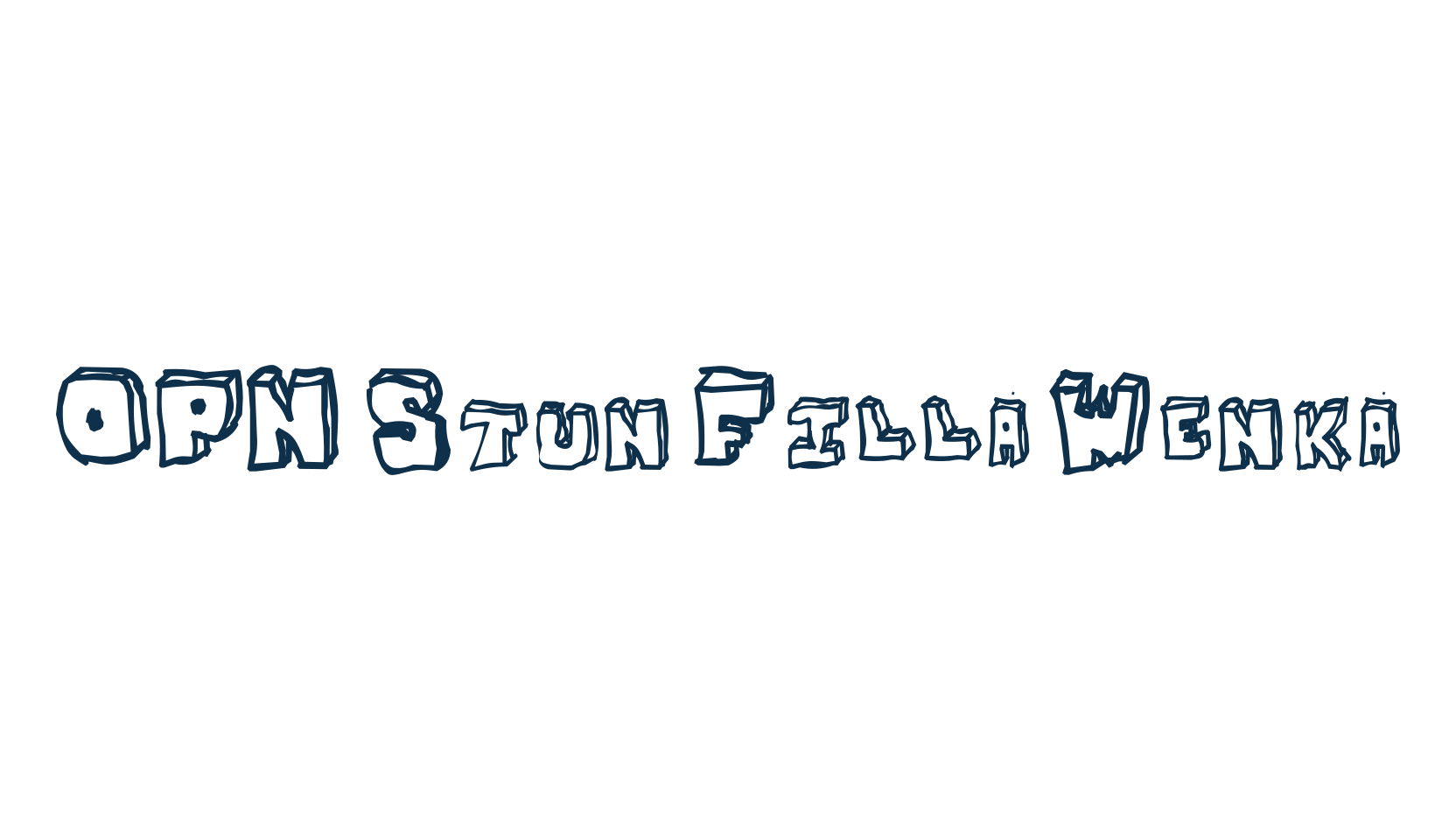 OPN Stun Filla Wenka, fancy various decorative font preview