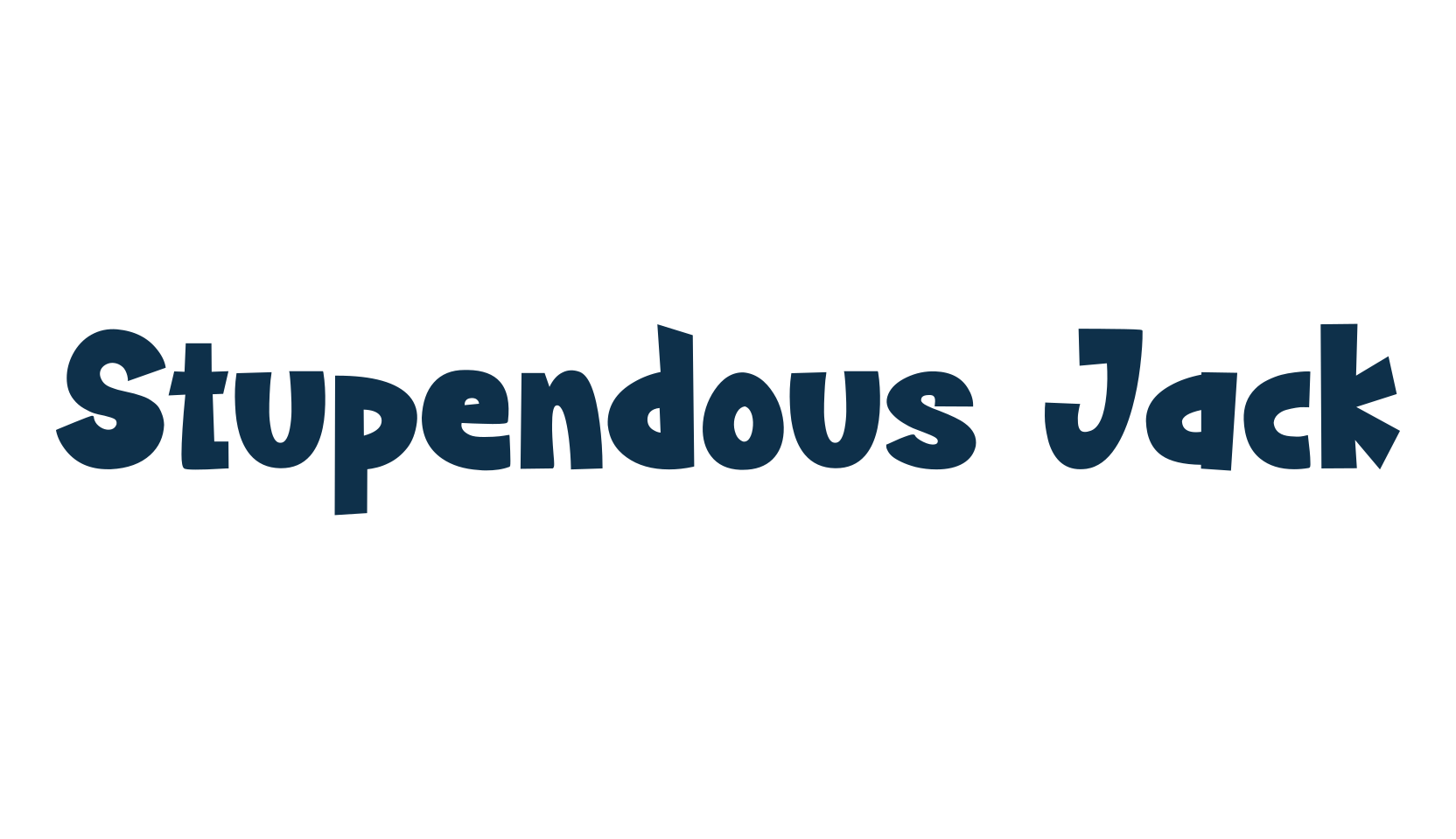 Stupendous Jack, fancy cartoon decorative font preview