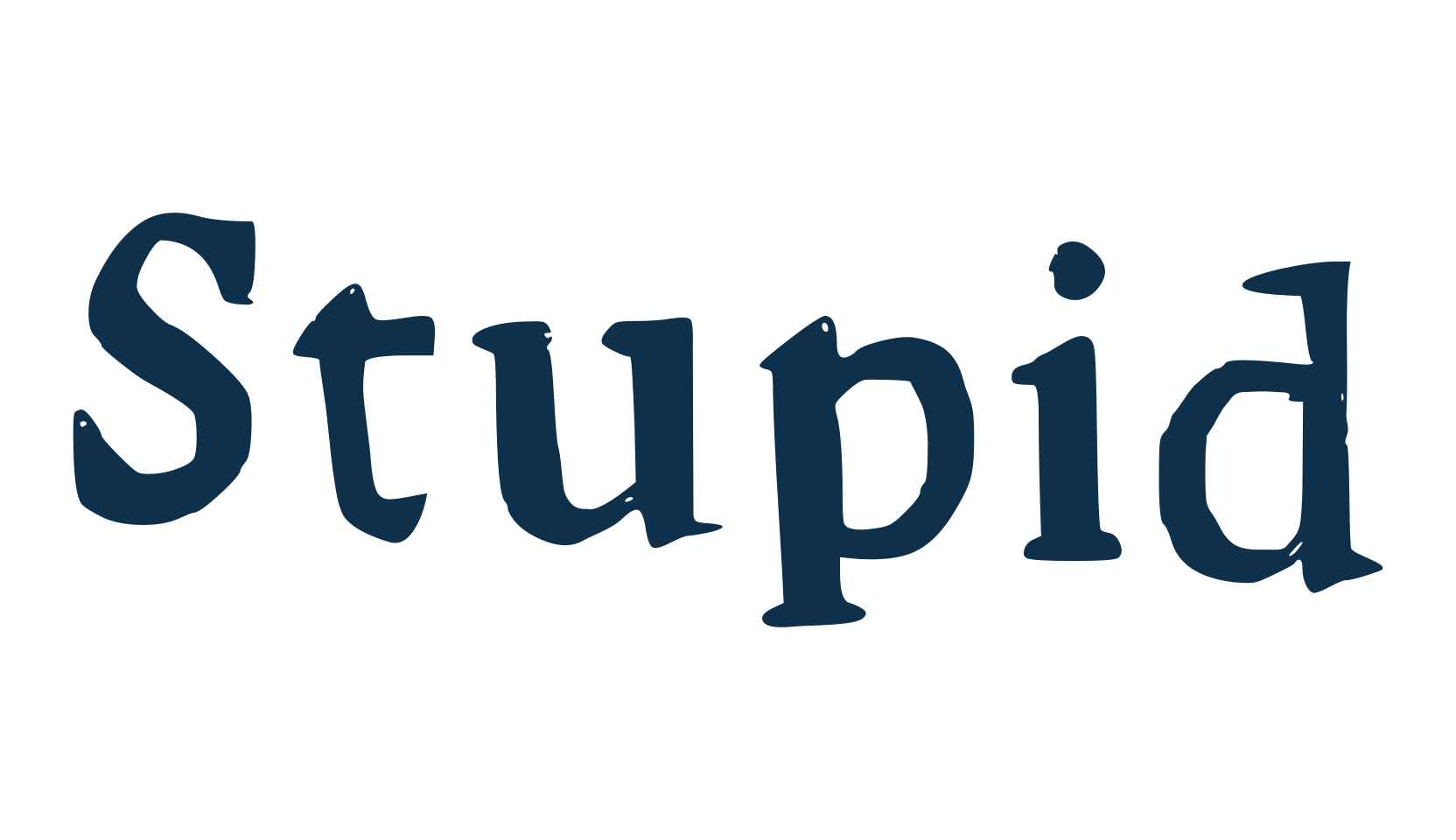 Stupid, fancy eroded decorative font preview