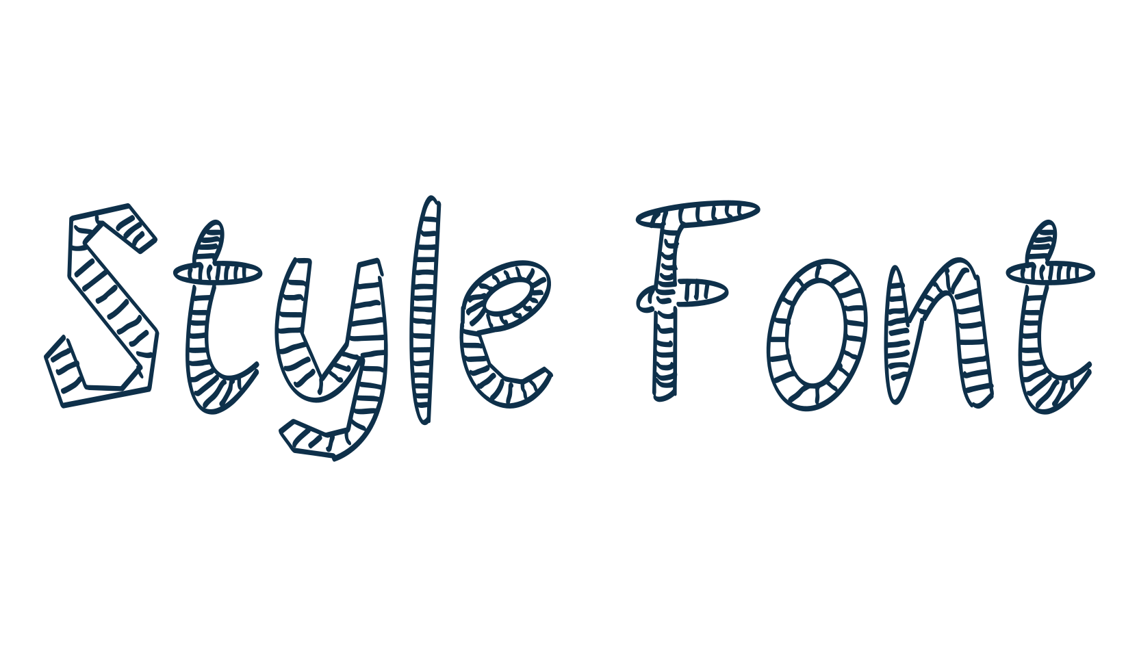 Style Font, decorative font preview
