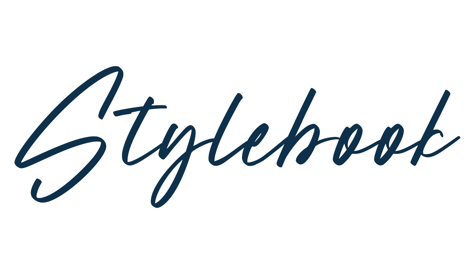 Stylebook, script handwritten fancy decorative calligraphy font preview