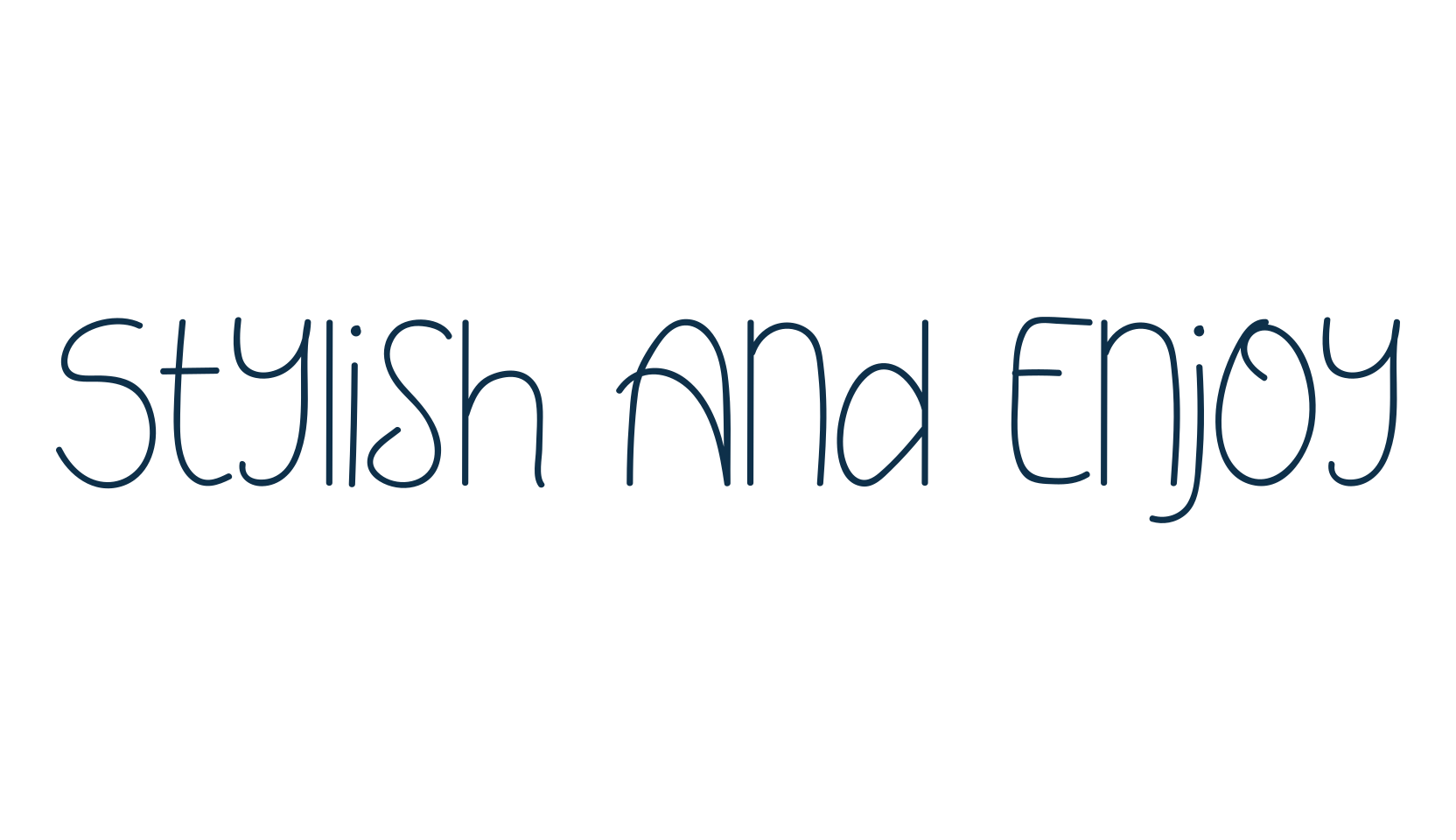 Stylish And Enjoy, script handwritten fancy decorative calligraphy font preview