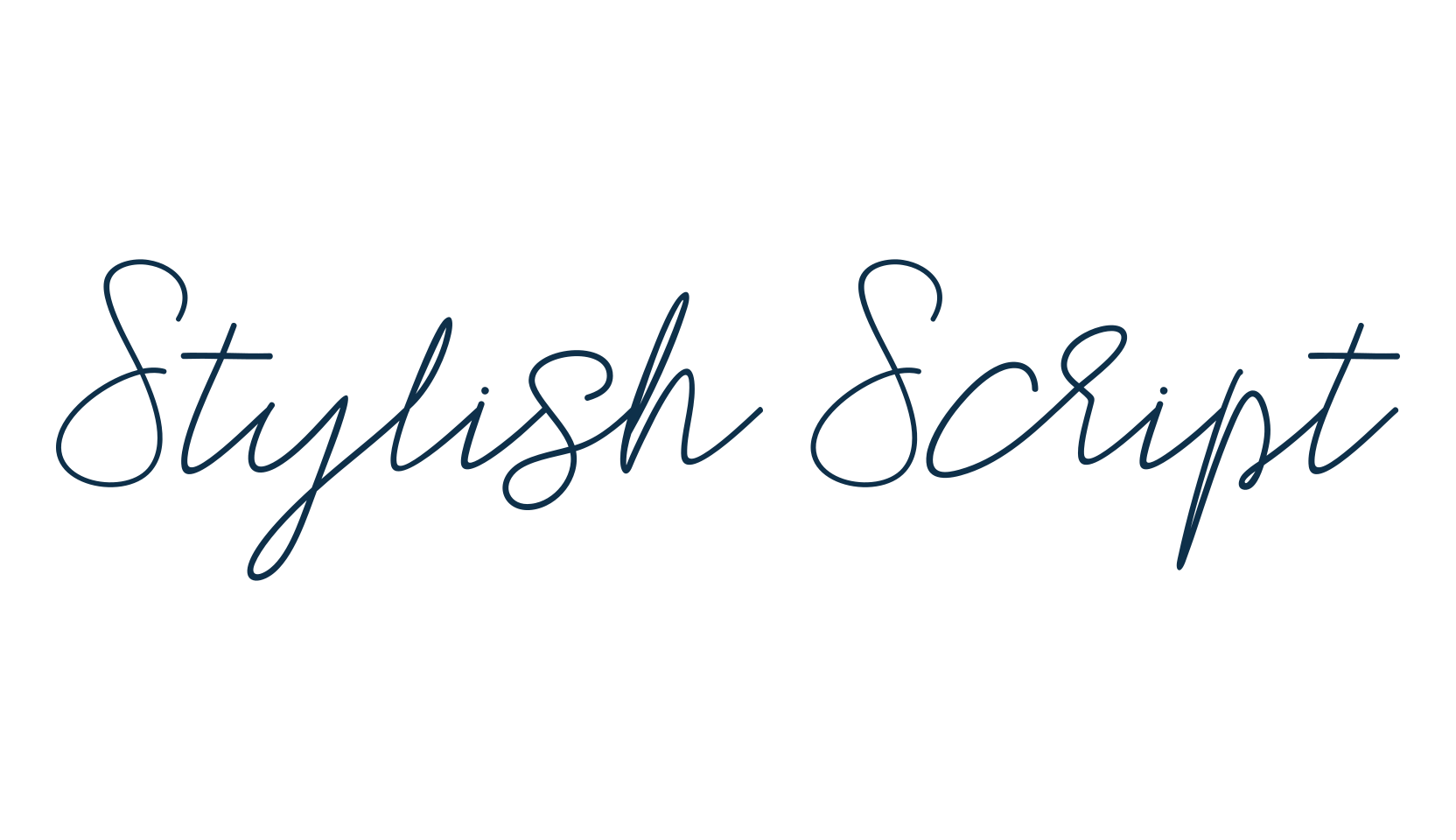 Stylish Script, handwriting font preview