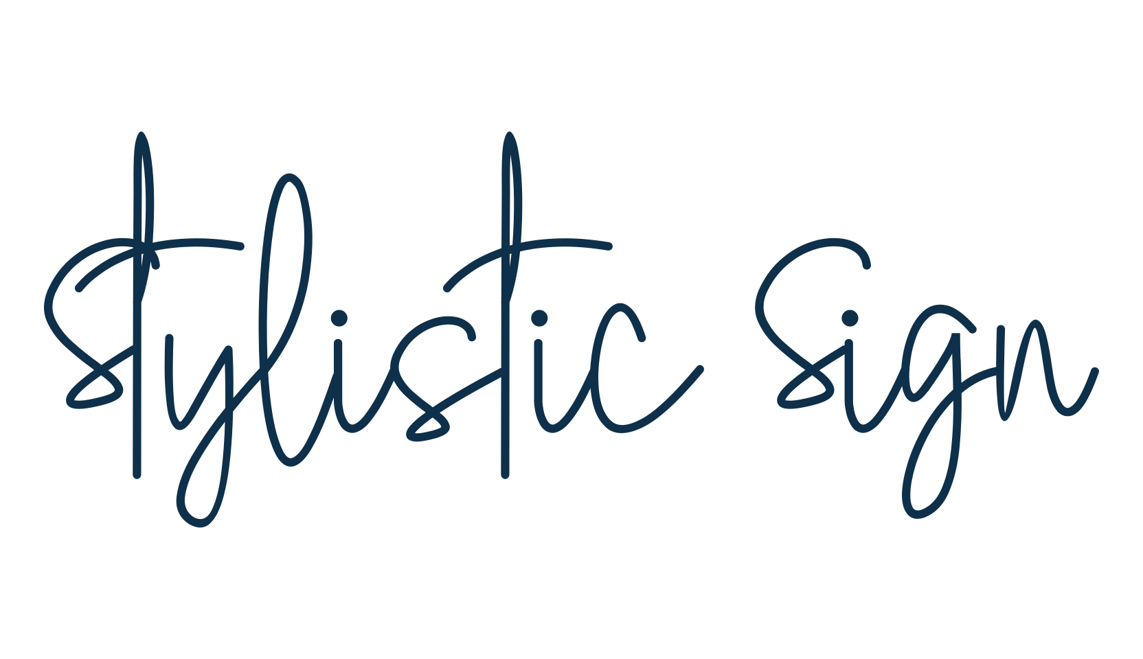 Stylistic Sign, handwriting font preview