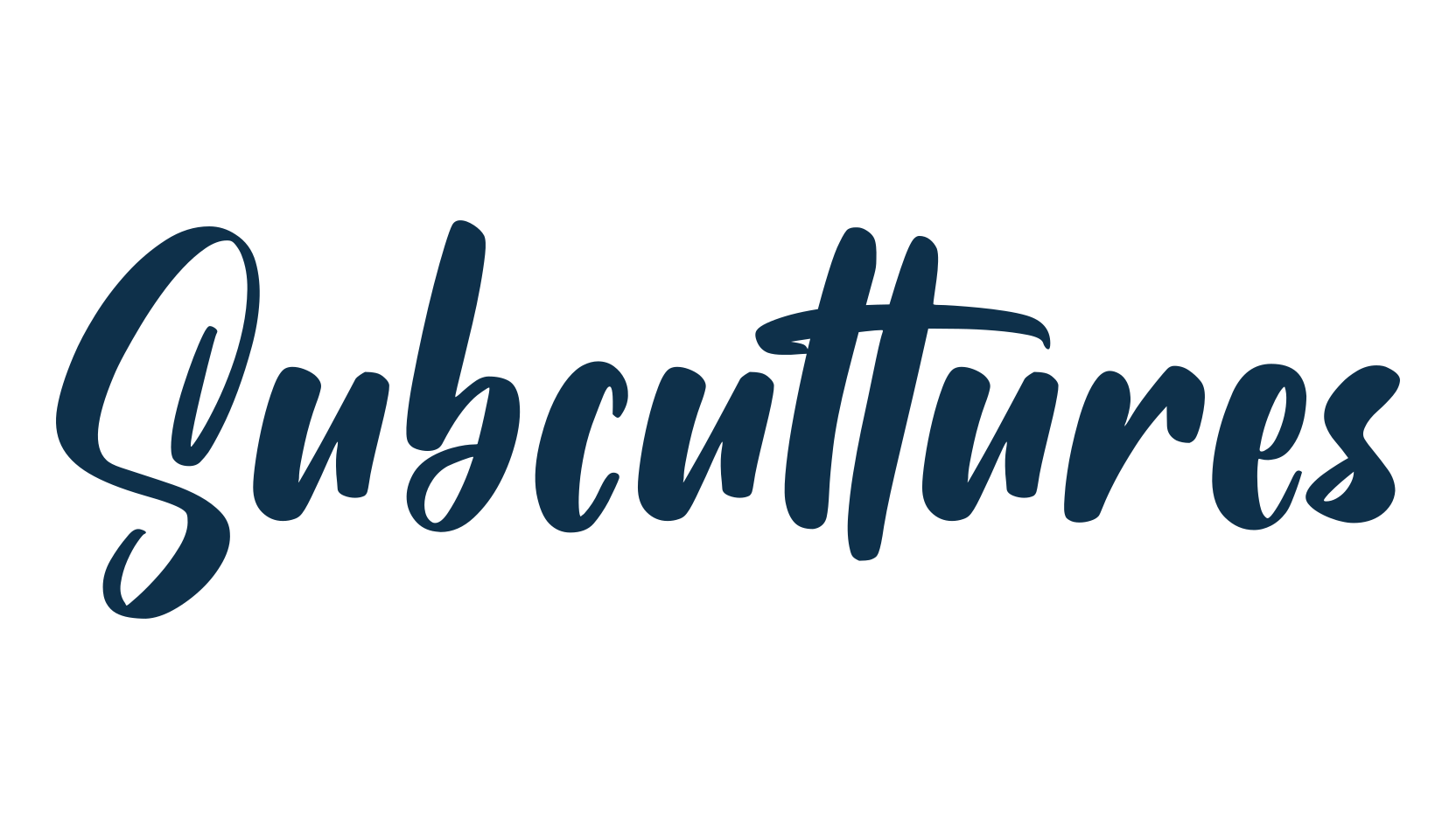 Subcultures, script handwritten fancy decorative calligraphy font preview