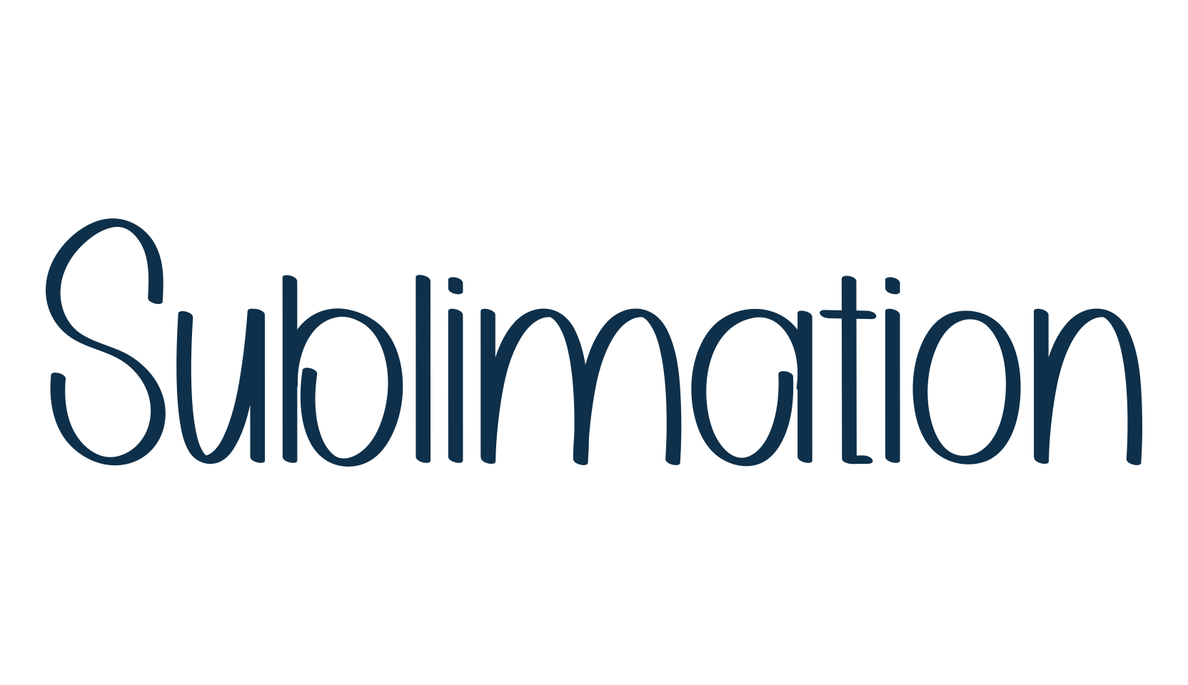 Sublimation, handwriting font preview