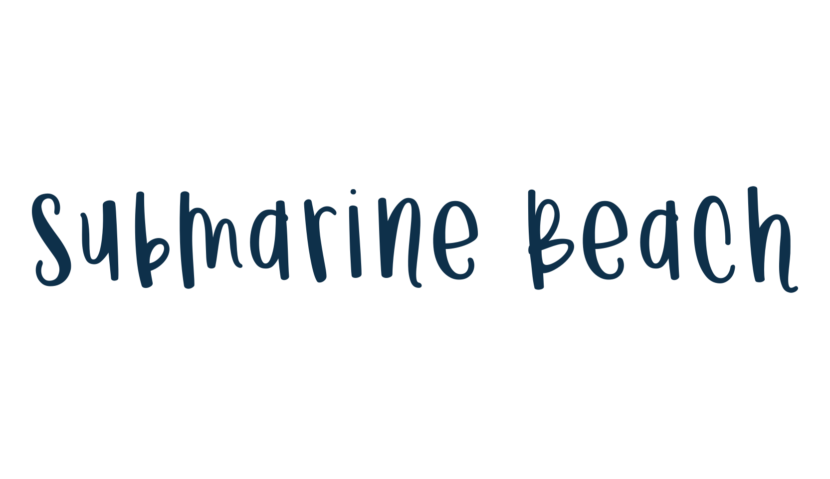 Submarine Beach, cartoon font preview
