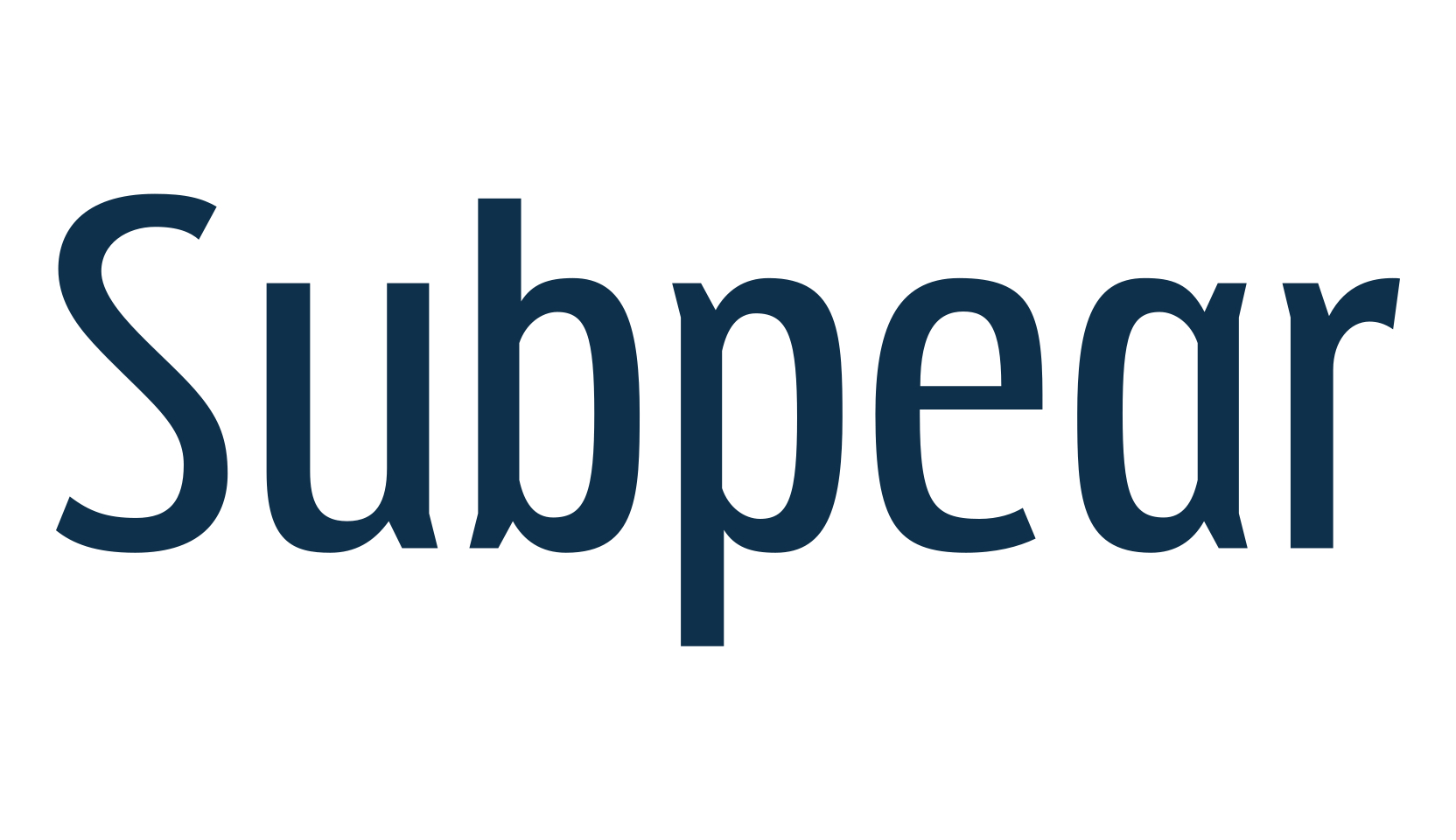 Subpear, basic sans serif font preview
