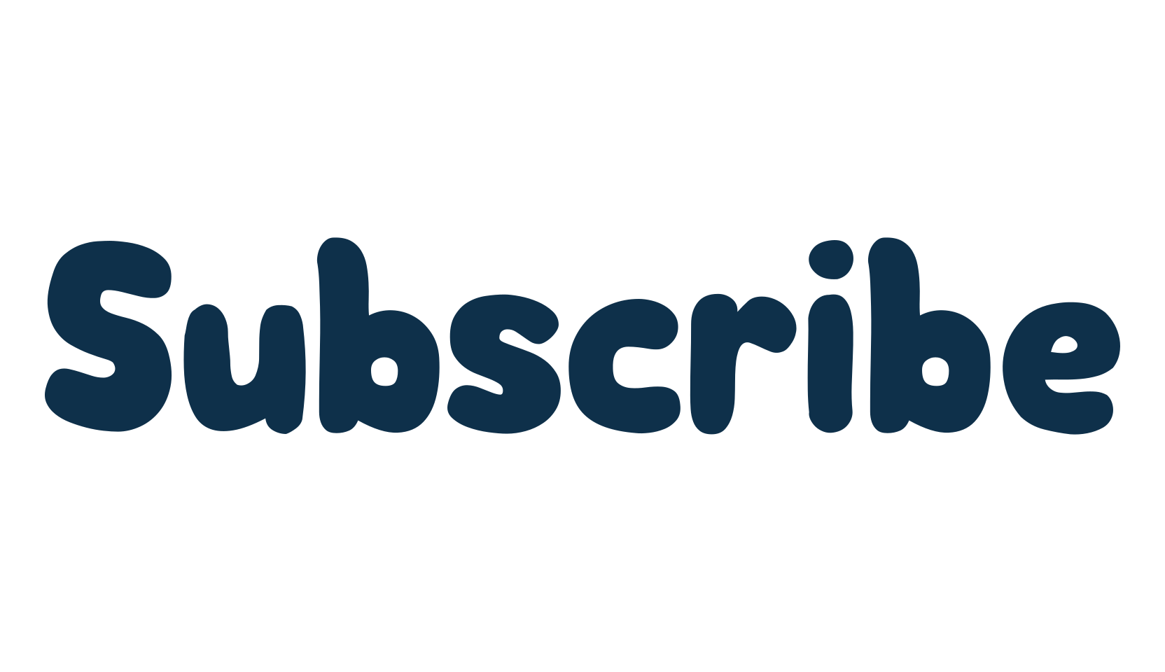 Subscribe, cartoon font preview