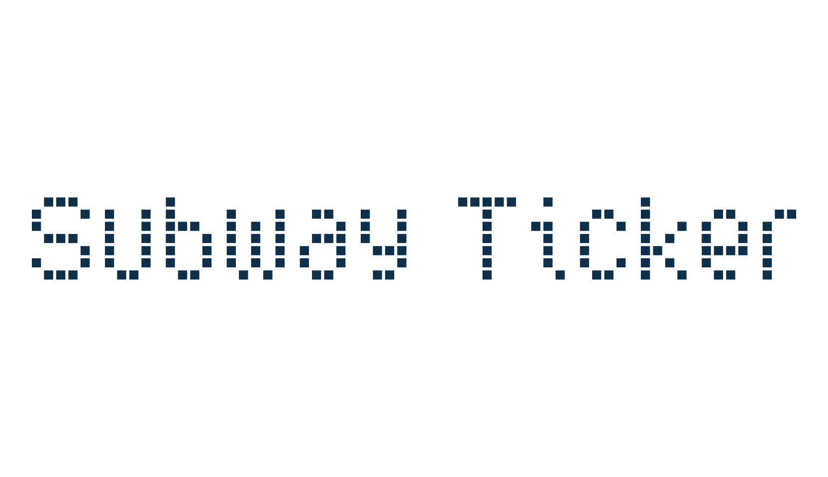 Subway Ticker, lcd font preview