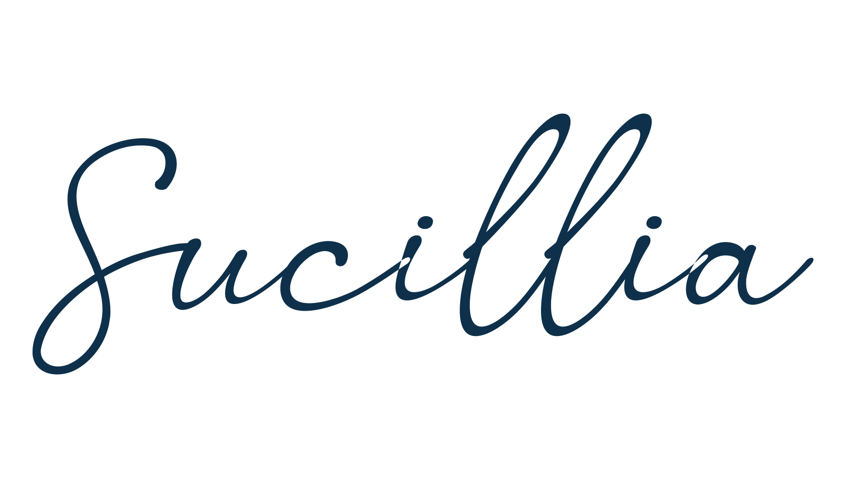Sucillia, handwriting font preview