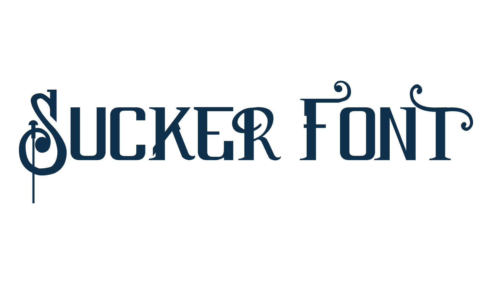 Sucker Font, fancy various decorative font preview