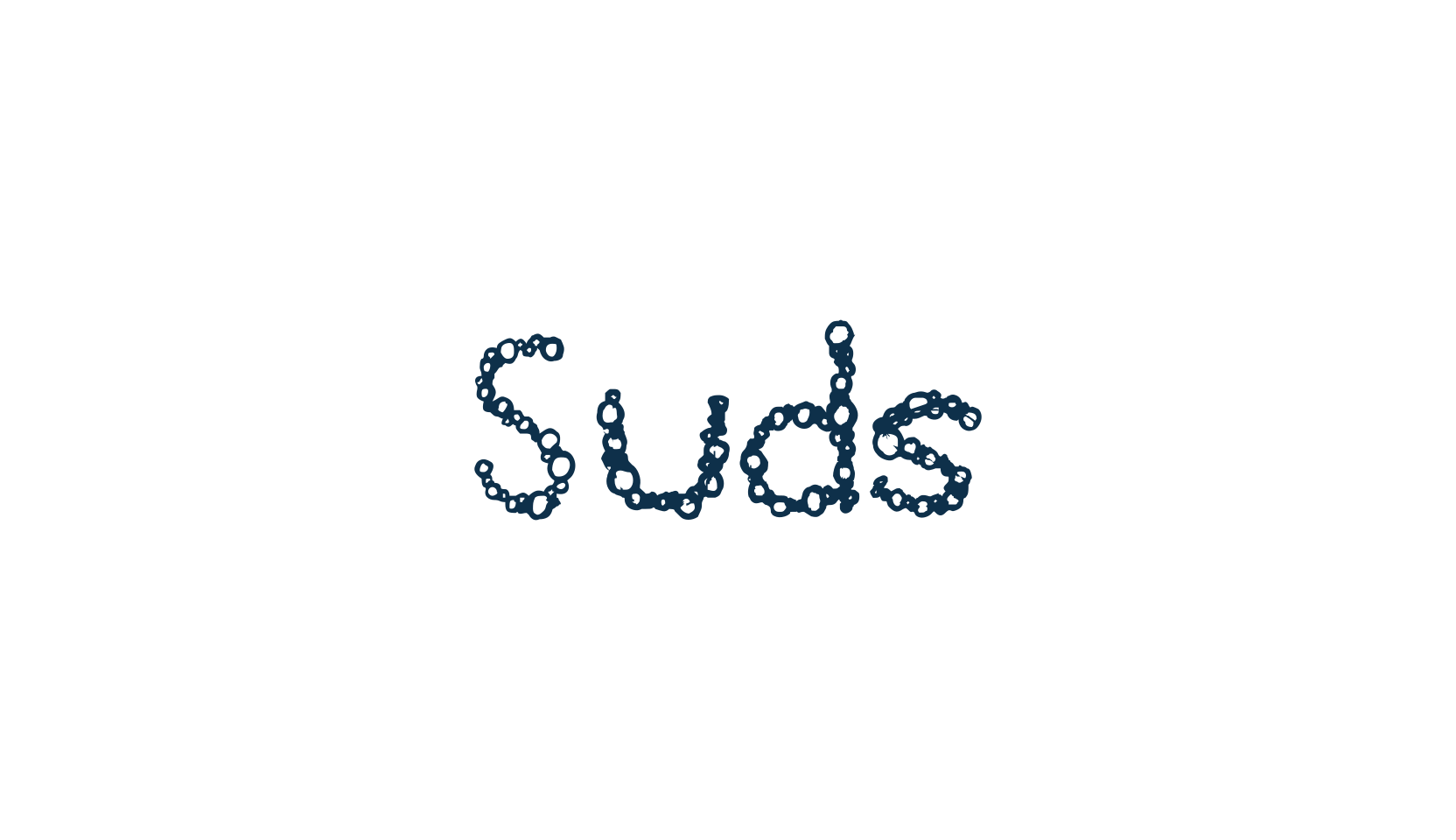Suds, decorative font preview