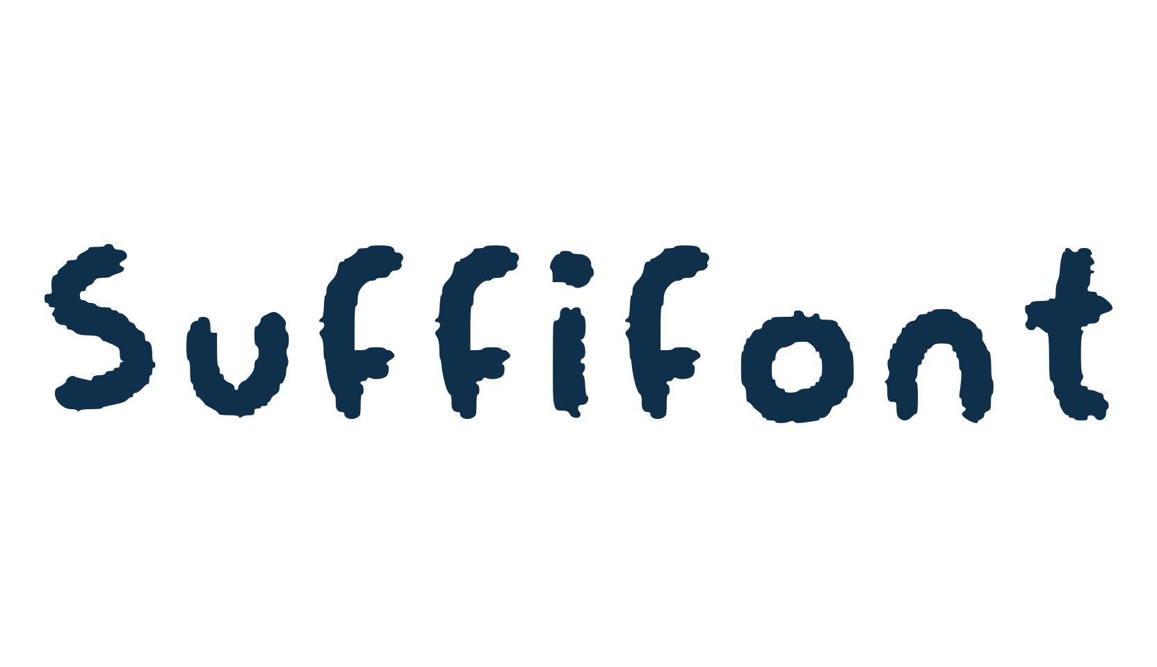 Suffifont, script trash fancy decorative calligraphy font preview