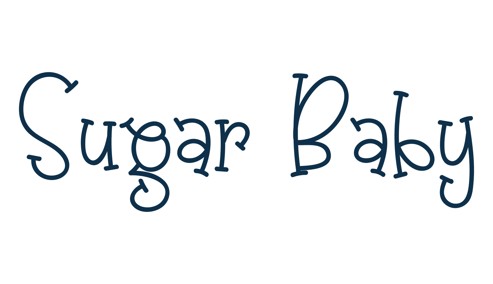 Sugar Baby (sugar-baby), cartoon font preview