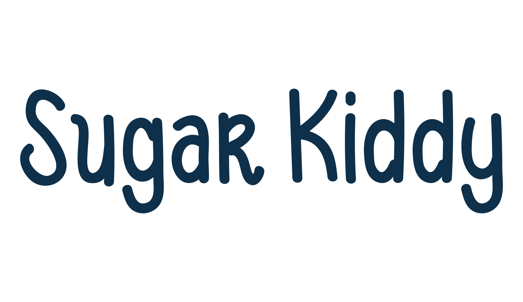 Sugar Kiddy, handwriting font preview