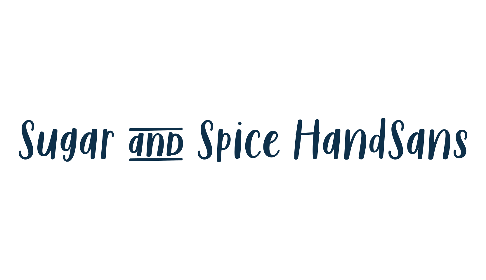 Sugar & Spice HandSans, various font preview