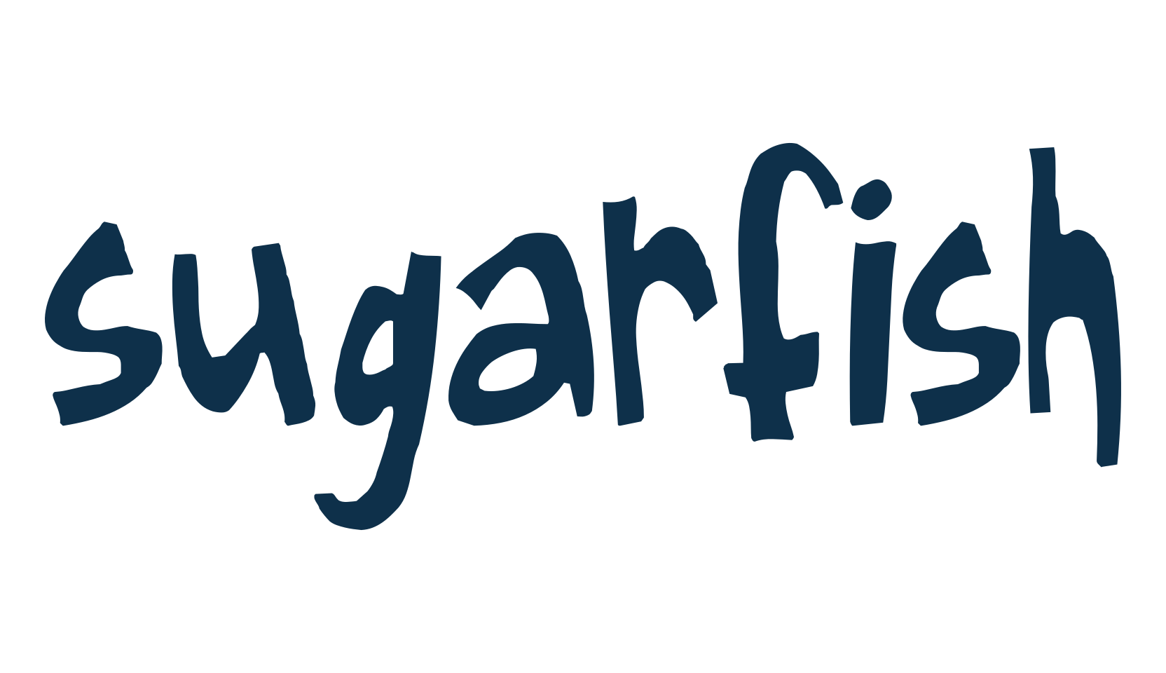 Sugarfish, fancy cartoon decorative font preview