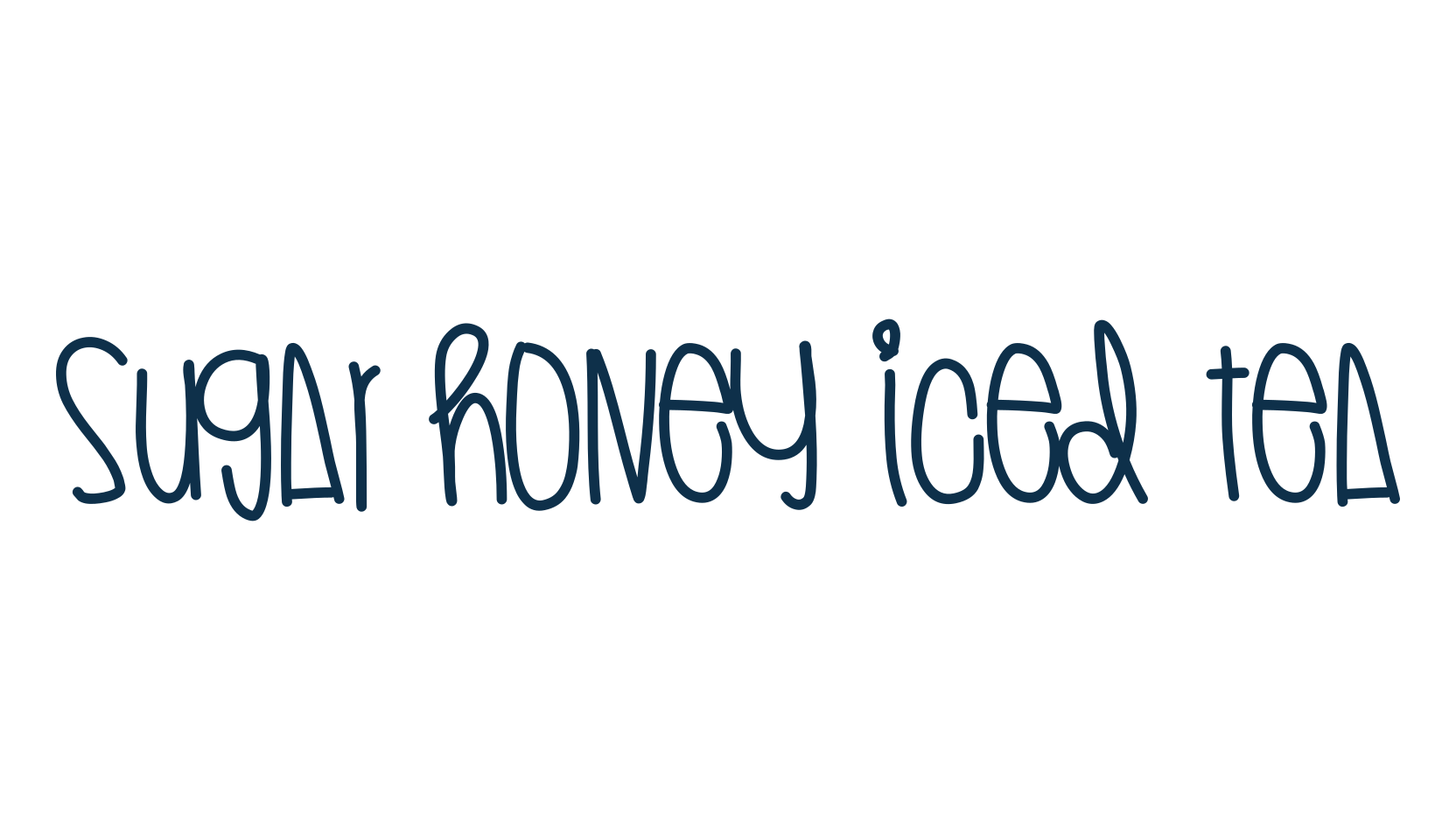 Sugar Honey Iced Tea, script handwritten fancy decorative calligraphy font preview