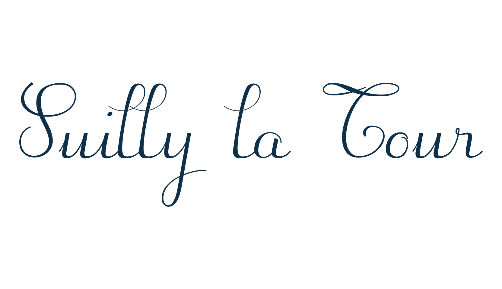 Suilly la Tour, script calligraphy fancy decorative font preview