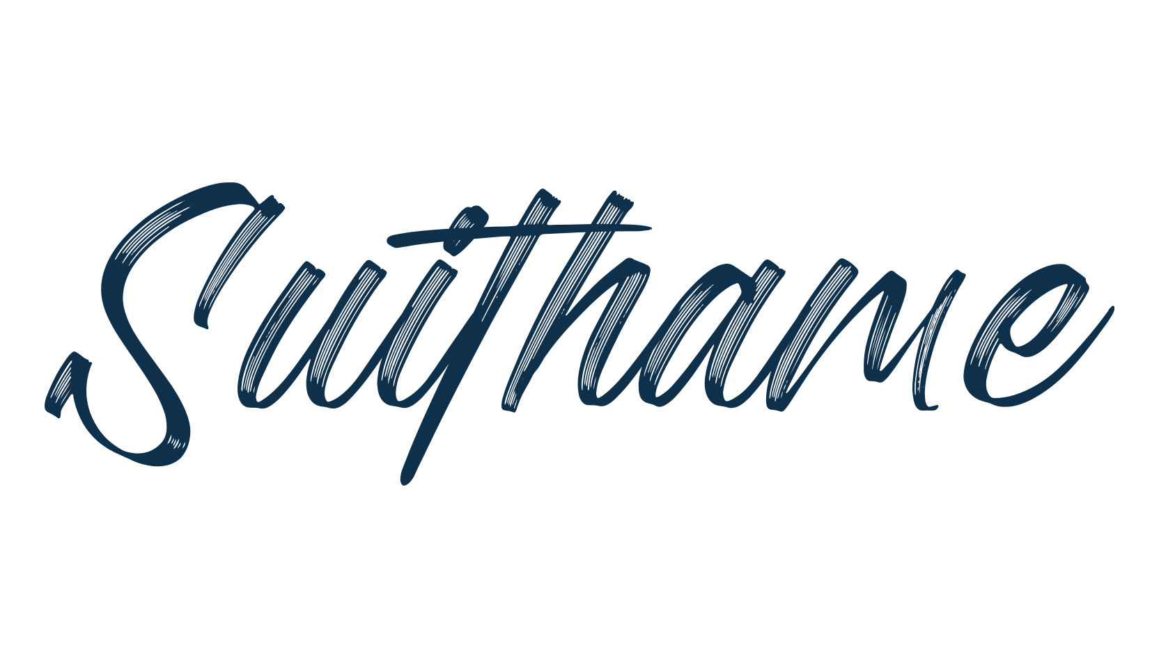 Suithame, brush font preview
