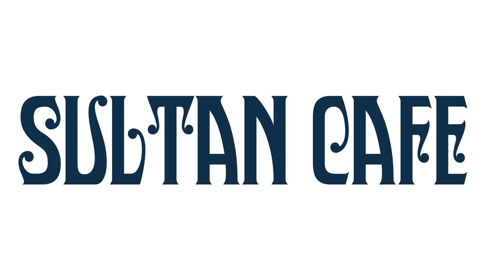 Sultan Cafe, fancy retro decorative font preview
