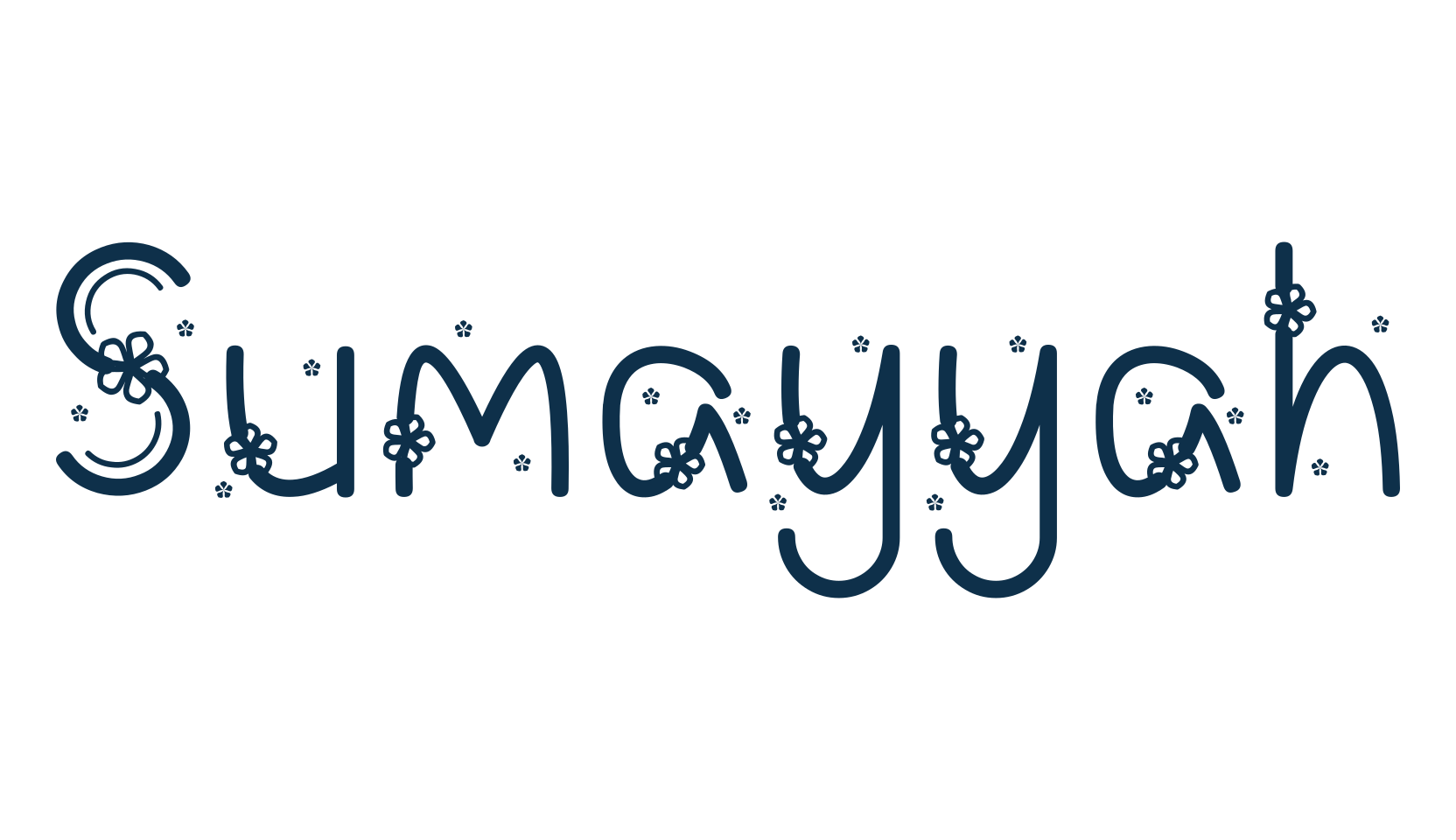 Sumayyah, fancy decorative font preview