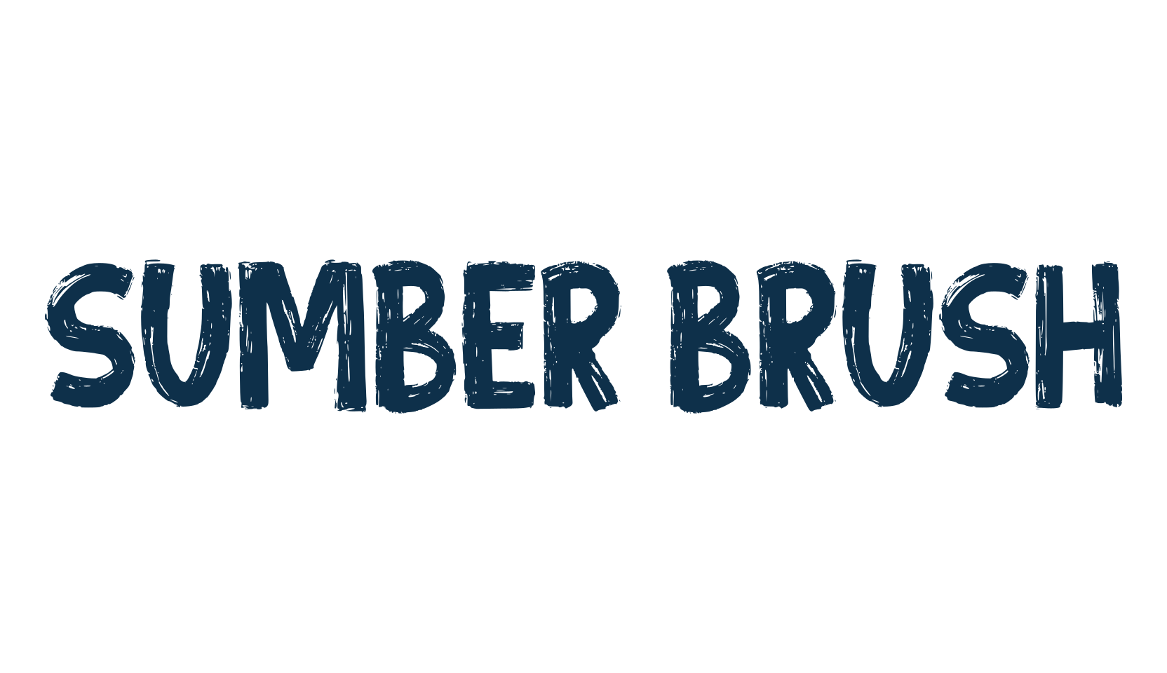 Sumber Brush, brush font preview