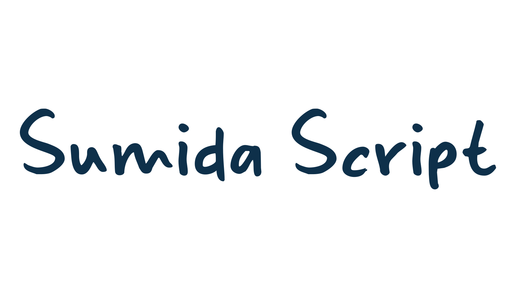Sumida Script, handwriting font preview