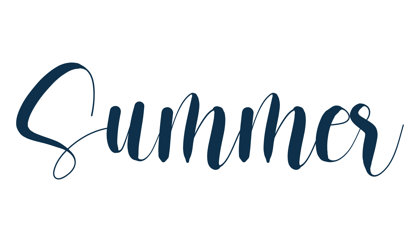 Summer (summer-12), calligraphy font preview