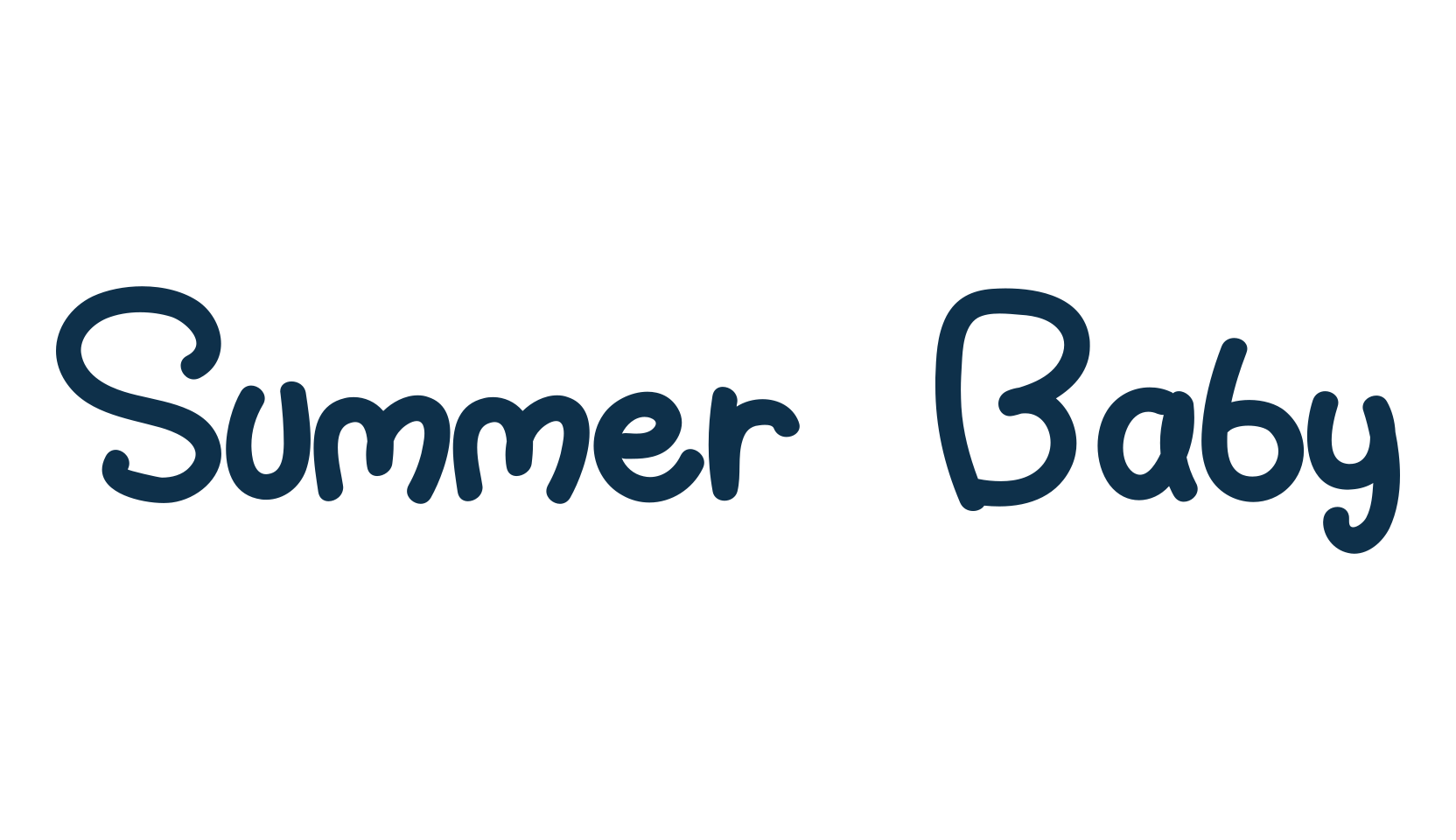 Summer Baby, fancy cartoon decorative font preview